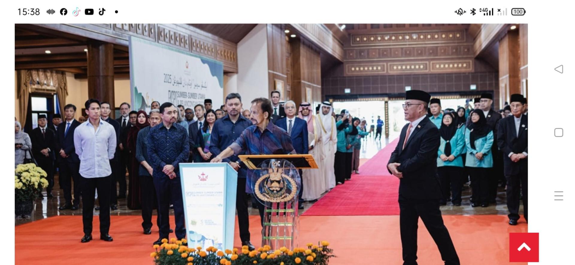 苏丹陛下为2025 年主要资源和旅游博览会的启动仪式。