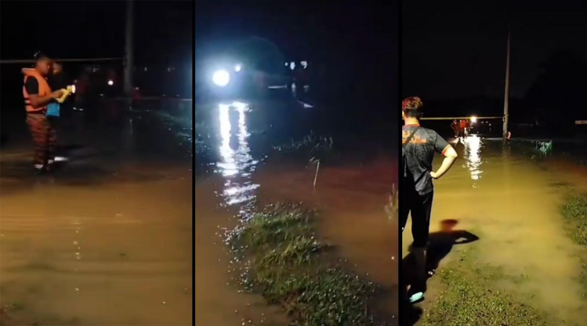 搜救人员在水中搜找失踪者。（视频截图）