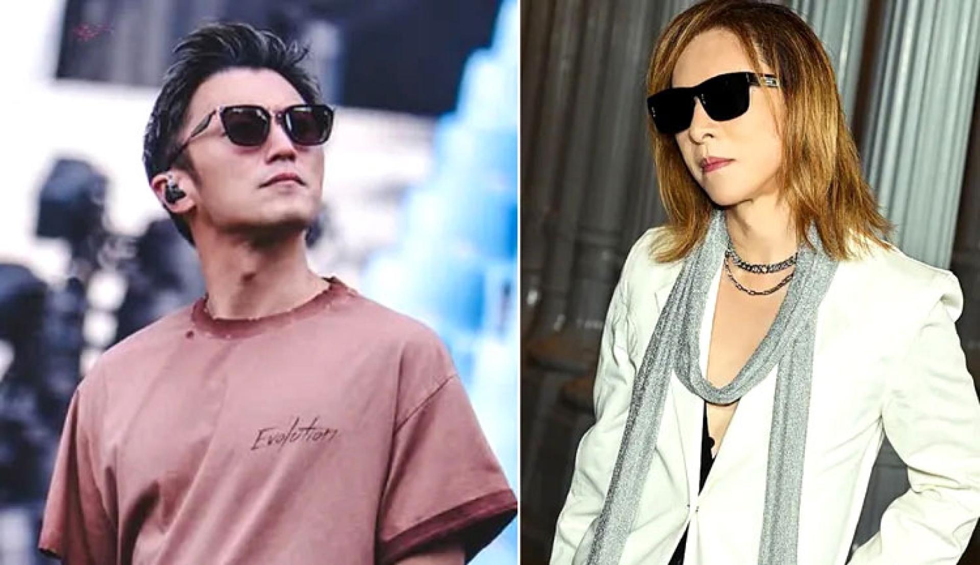 谢霆锋（左）及YOSHIKI两大帅哥，大方捐款助香港大火灾民。