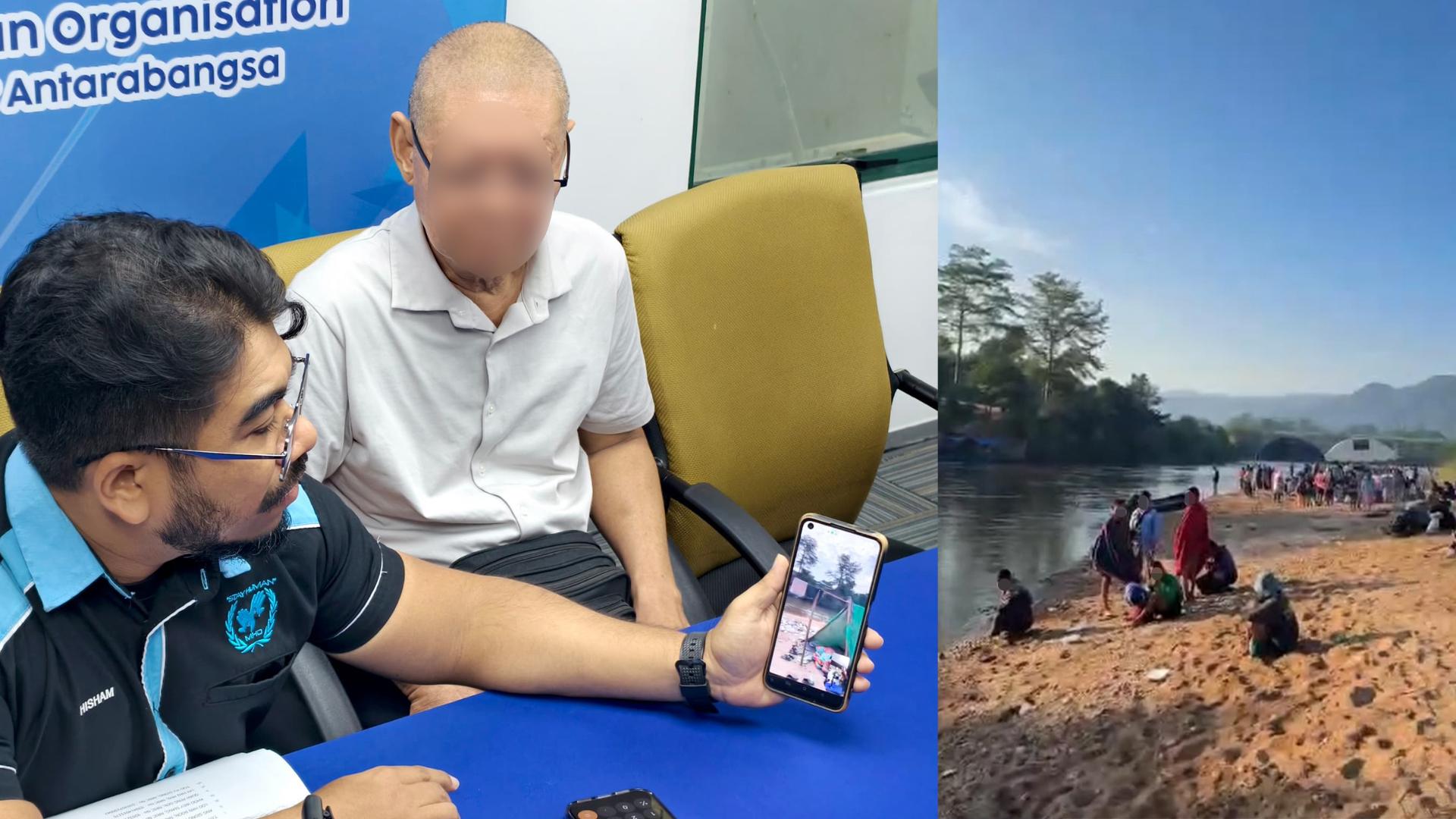 杨姓事主在记者会前通过女婿在现场用视讯连线，揭露后者如今的情况。