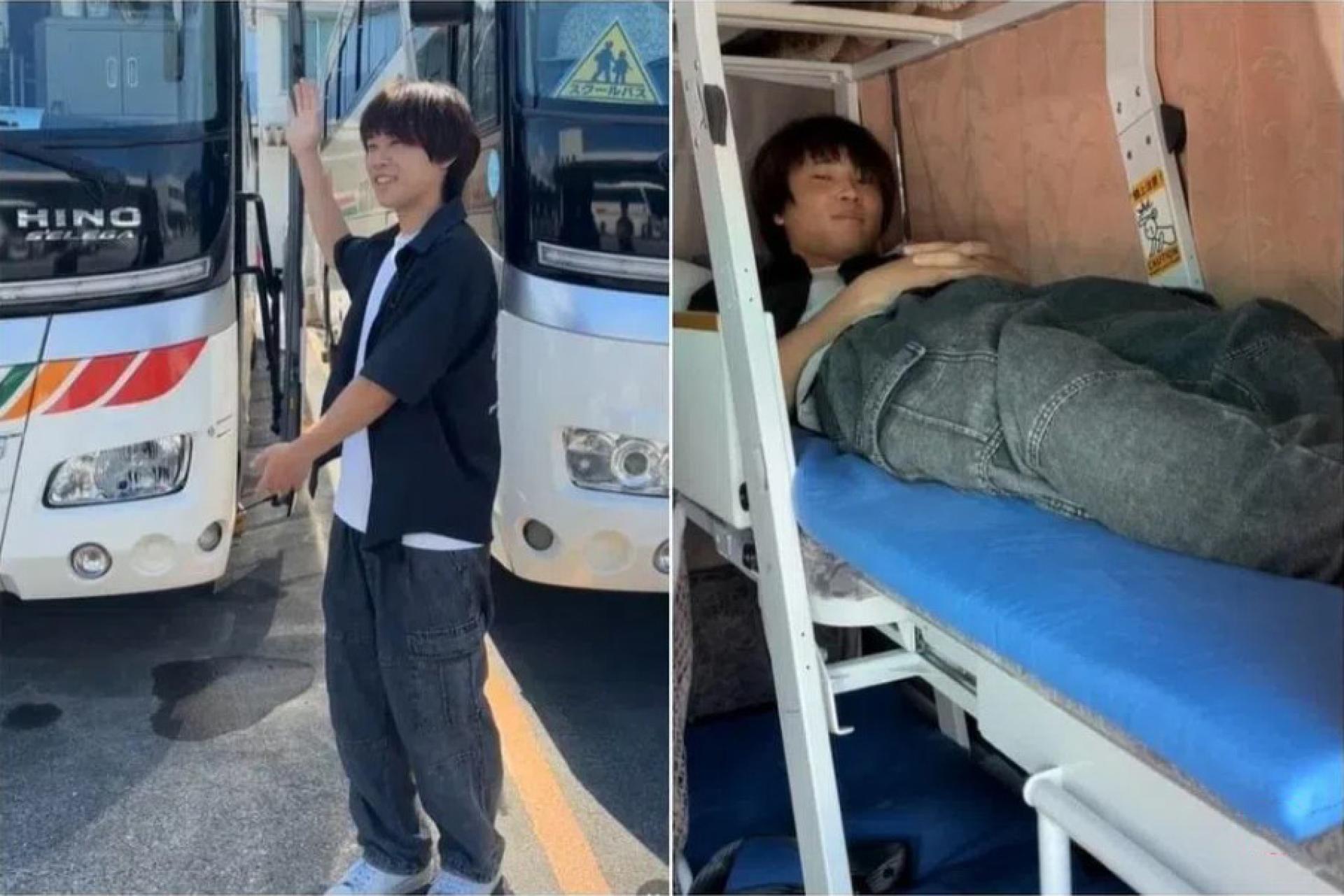 座椅可以转换成两层床铺。巴士星期六晚从高知出发，星期天晚从东京返回，途中在与高知相邻的德岛县鸣门市停靠一站。