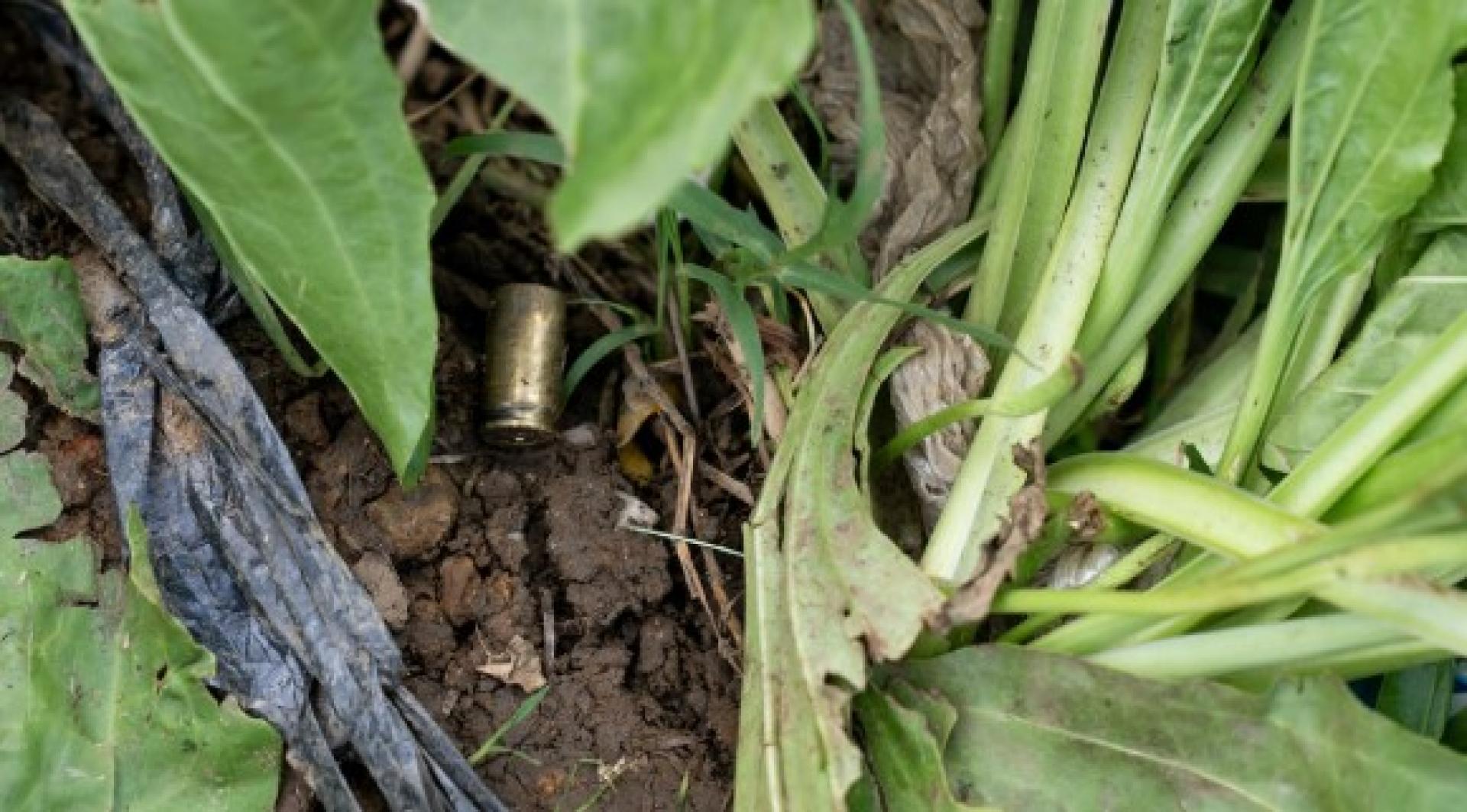 警方在案发现场发现的子弹壳。