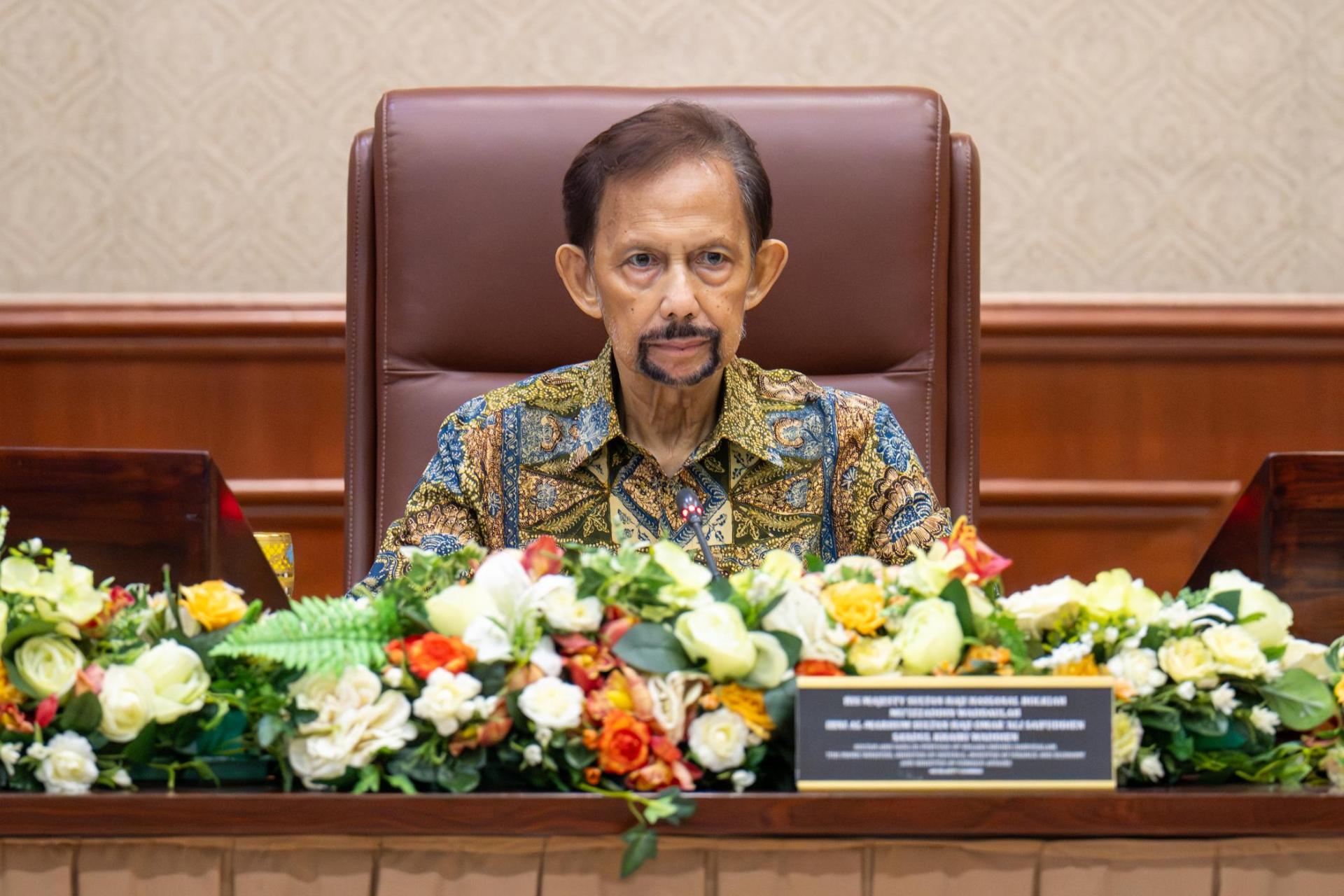 苏丹陛下在会议上致词