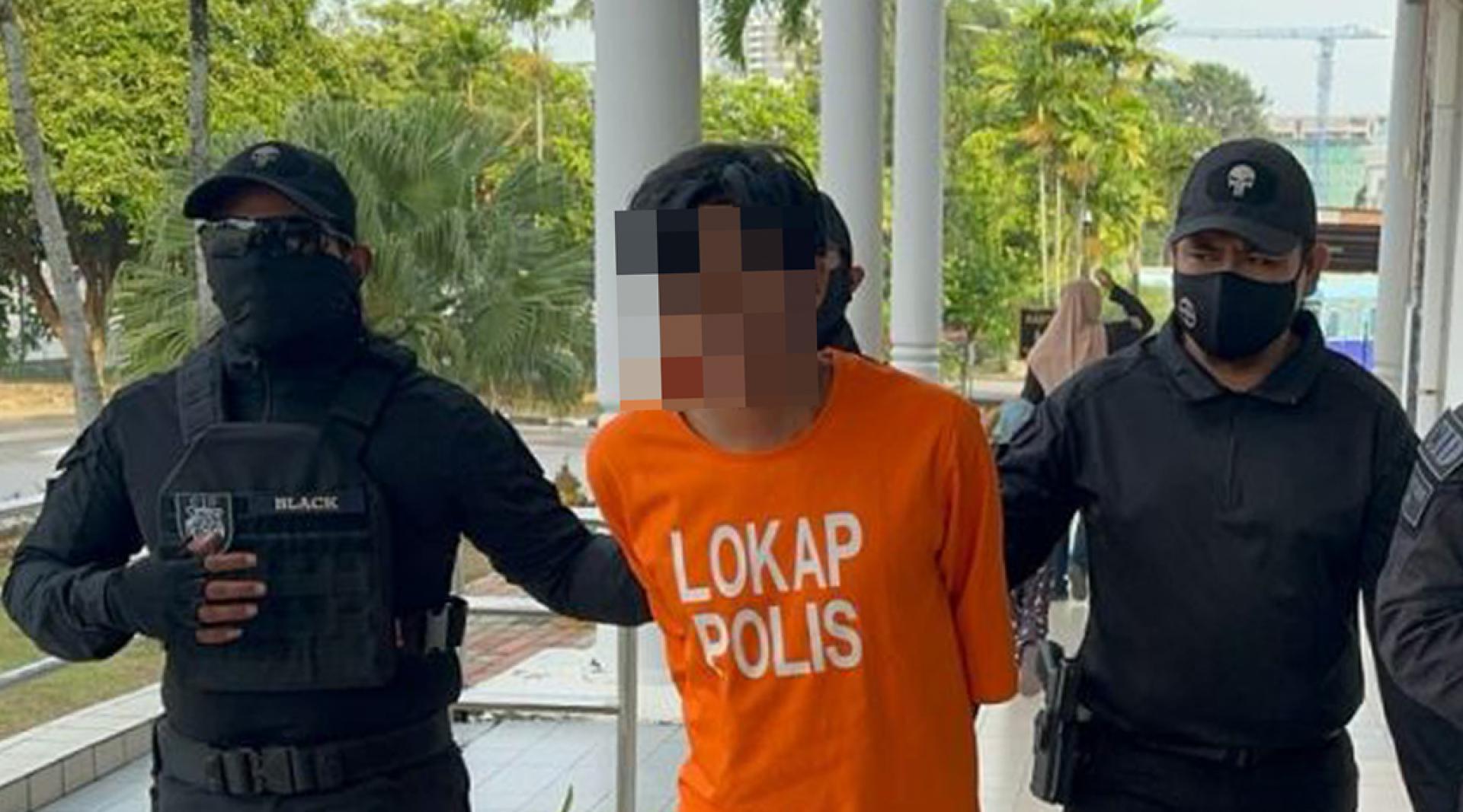 嫌犯被带上推事庭申请延扣。（图取自MalaysiaGazette）