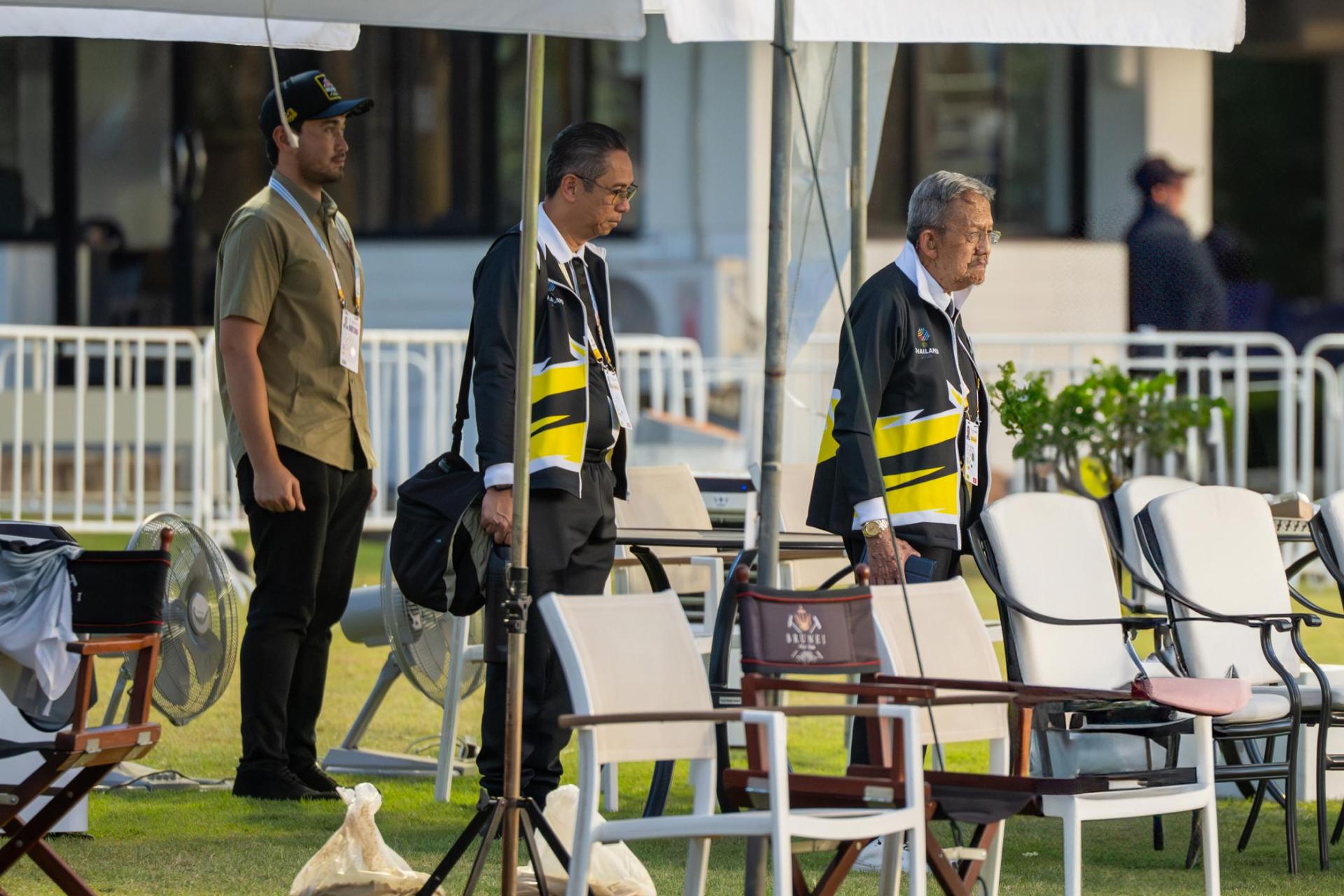 东南亚运动会联合会终身名誉主席兼国家奥林匹克委员会主席哈芝苏菲里博尔基亚亲王出席观看比赛