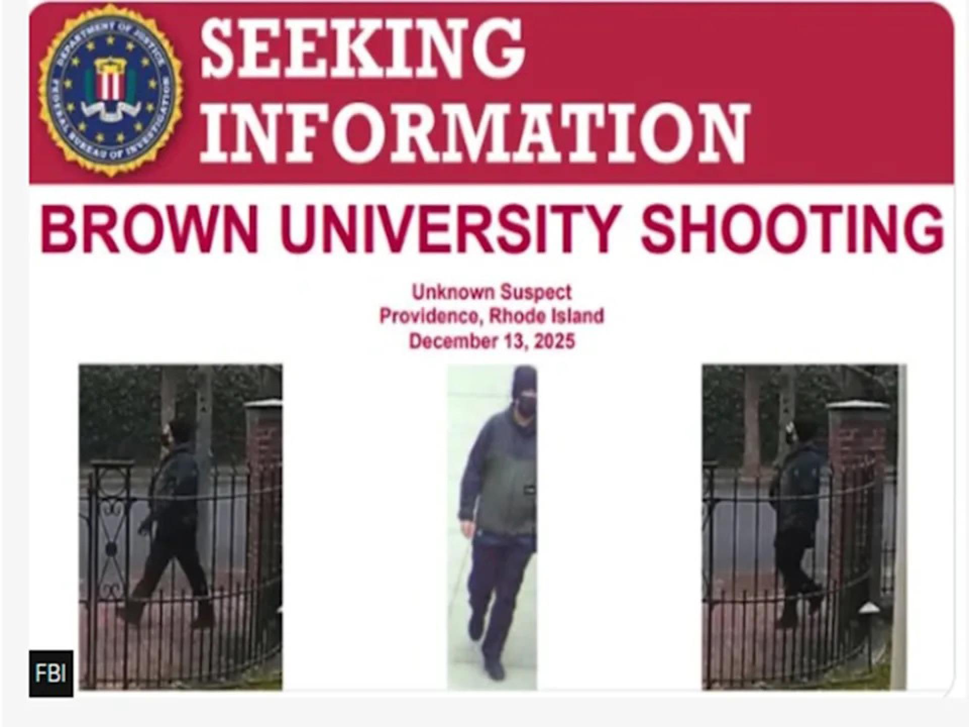联邦调查局公布照片，悬赏5万美元，追查布朗大学枪击案枪手。