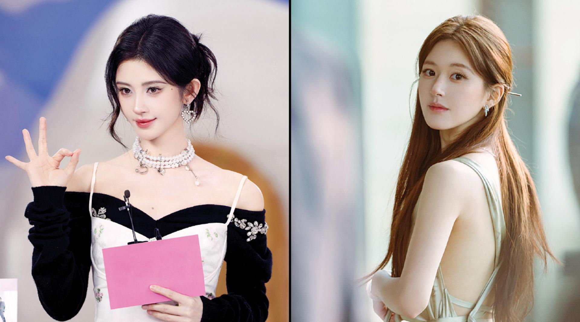 （左）鞠婧祎虽相隔600天没有剧集播出，但人气不减。（右）赵露思凭《许我耀眼》人气攀升，打入第3名。