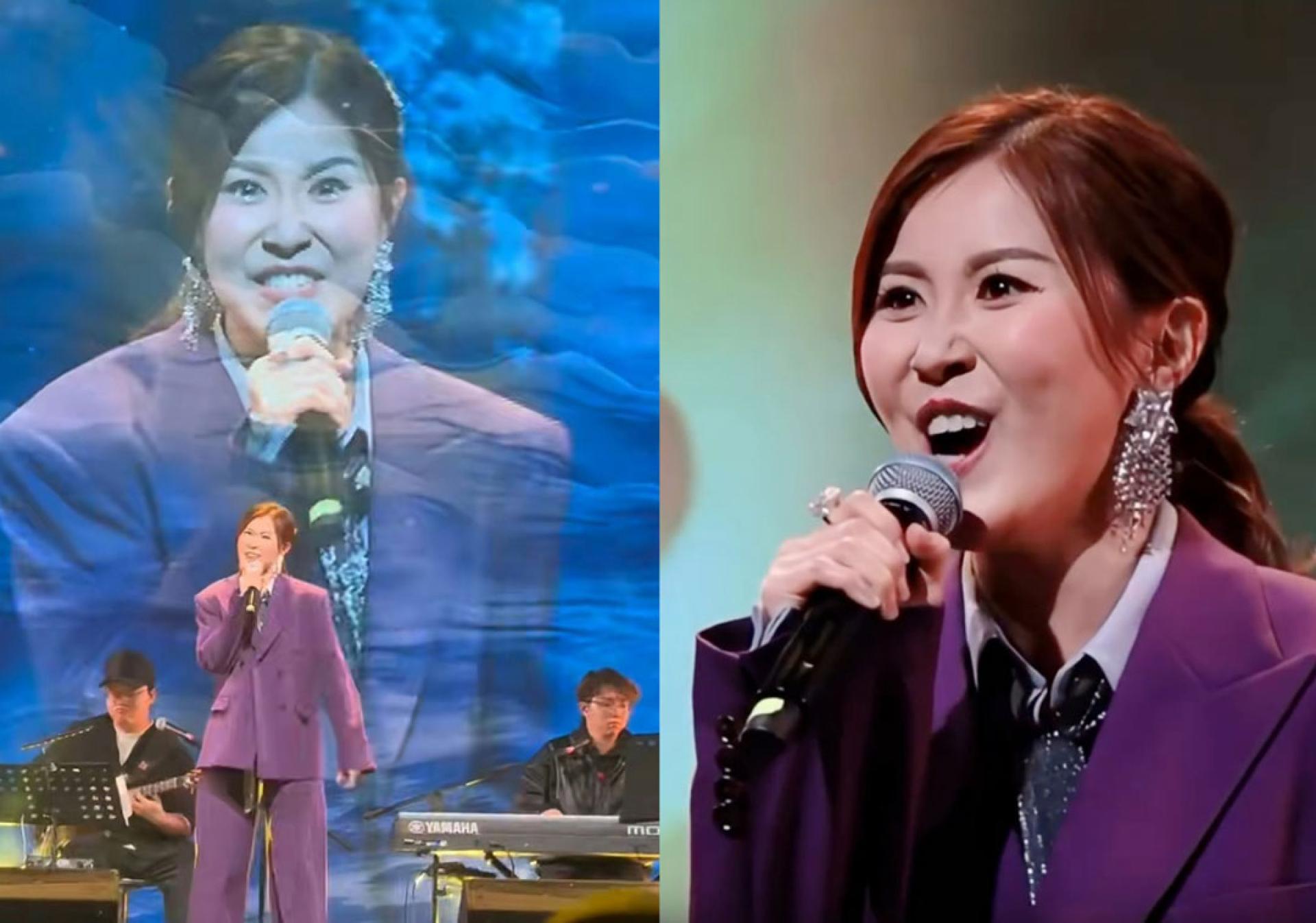 网友指刘佩玥献唱《海阔天空》时面目狰狞。