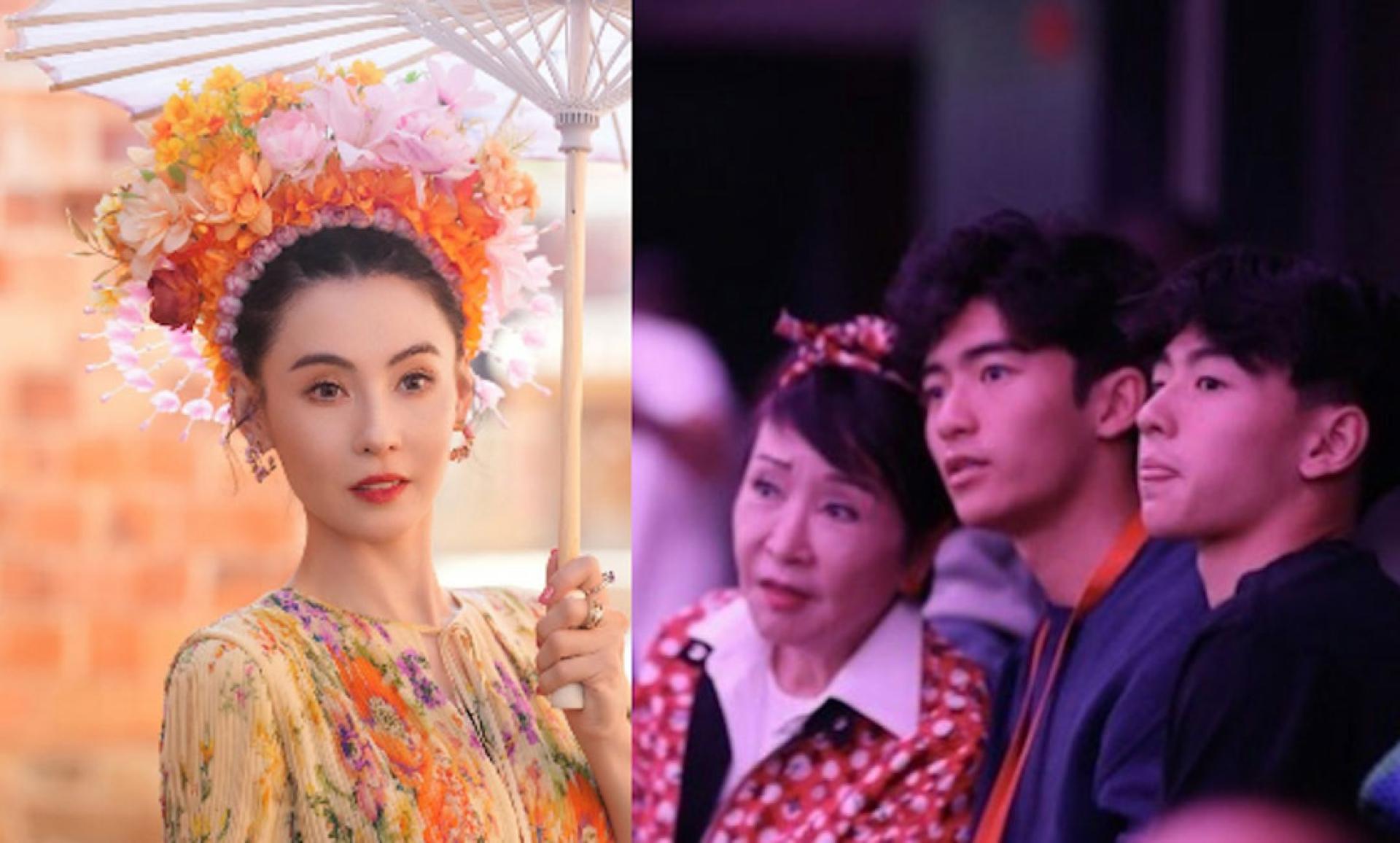 狄波拉（右图左）对张柏芝（左图）把孩子教得那么好给予称赞。