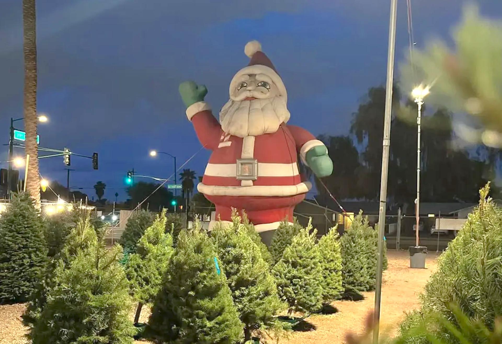 一个高约12米、宽约6米的巨型充气圣诞老人竟然被偷走。