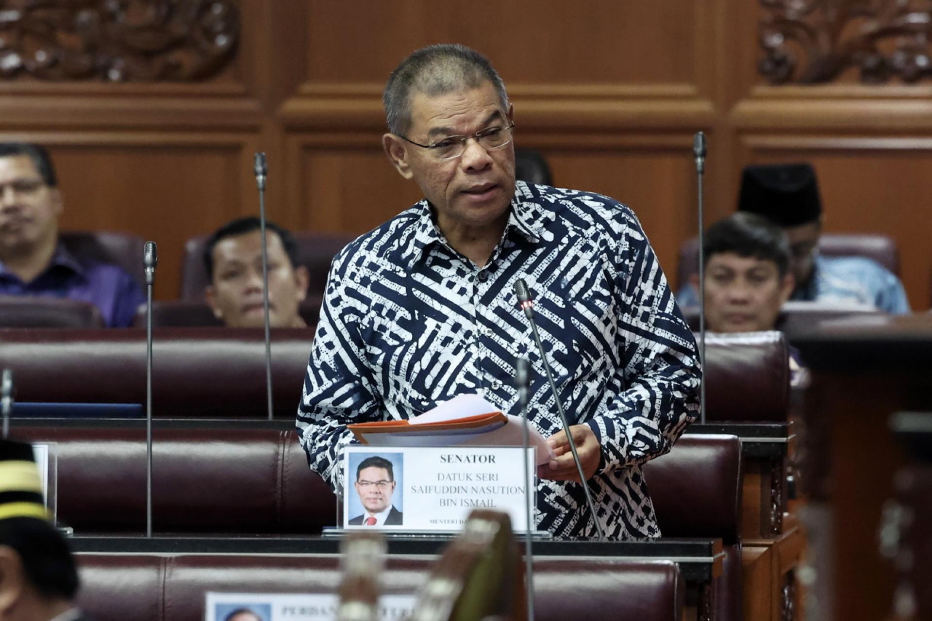 赛夫丁：政府不能干预大马足总内部事宜，以免违反国际足联章程而导致大马足总被采取纪律处分。