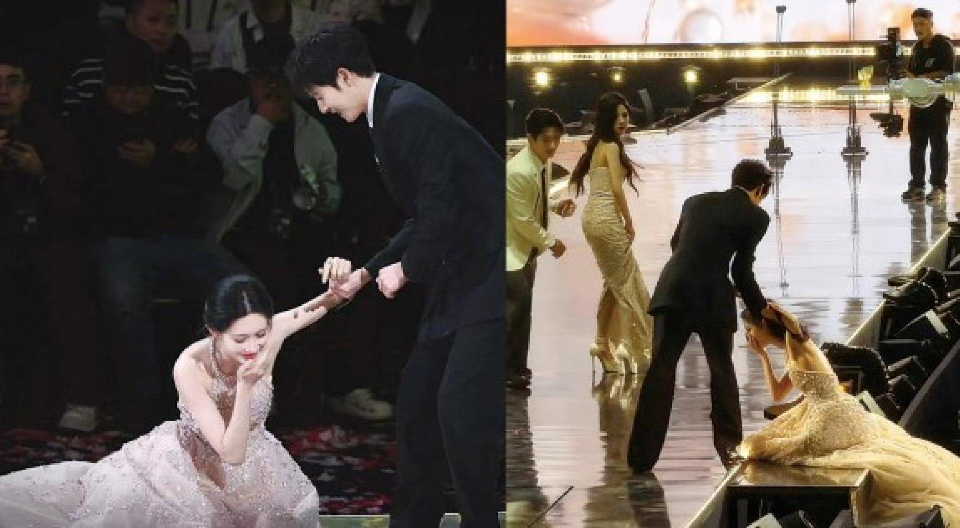 孟子义摔倒神图。