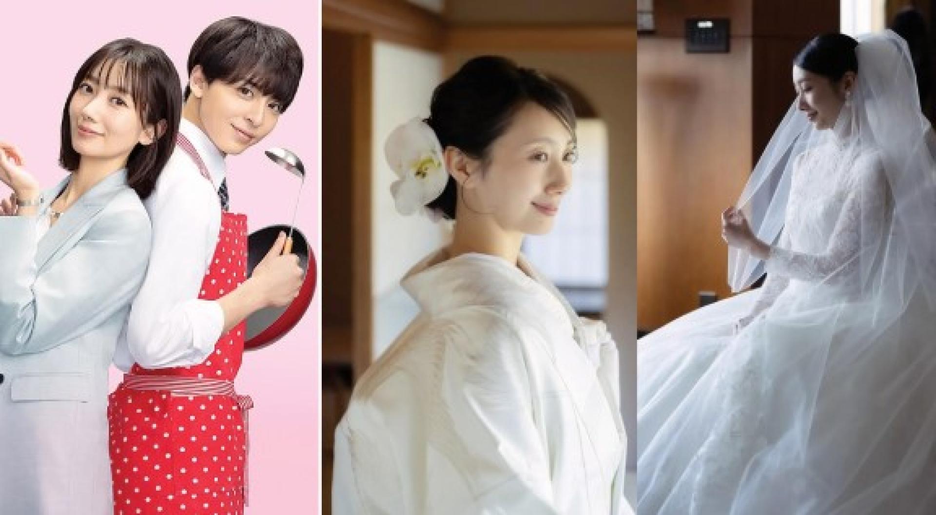 波瑠和高杉真宙两年前合作《Mr.新娘》结缘。（右）波瑠分享结婚美照。