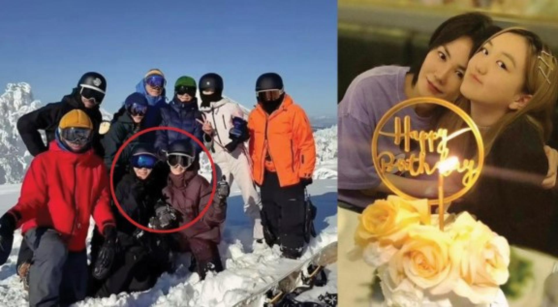 王菲近日跟女儿李嫣到日本滑雪。