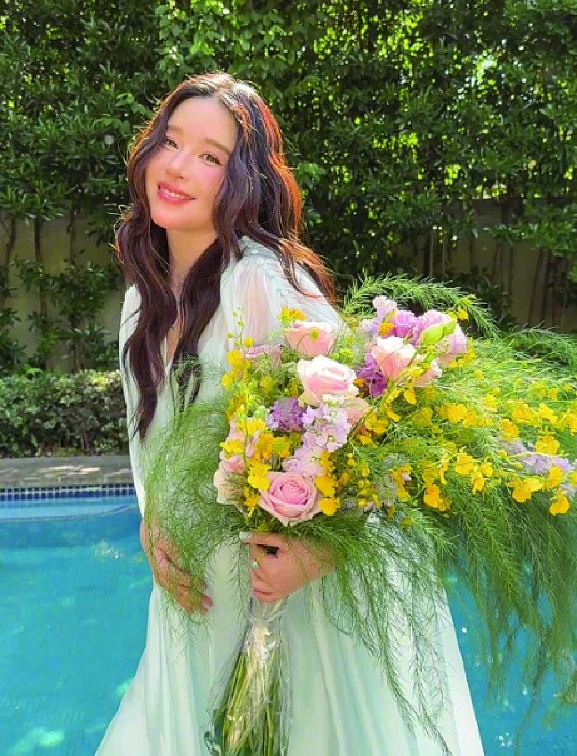 阚清子结婚2年，今年7月官宣怀孕。