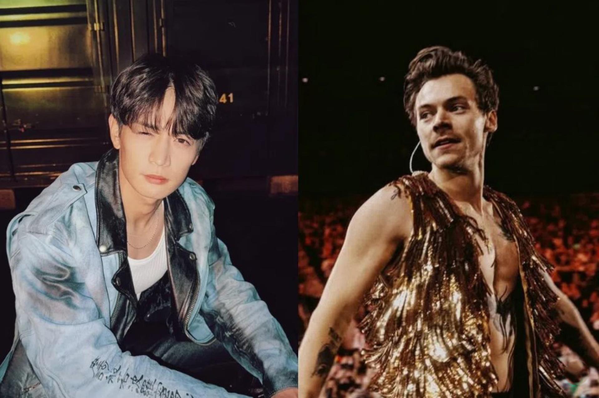 珉豪（左图）和Harry Styles（右图）都是跑步爱好者。