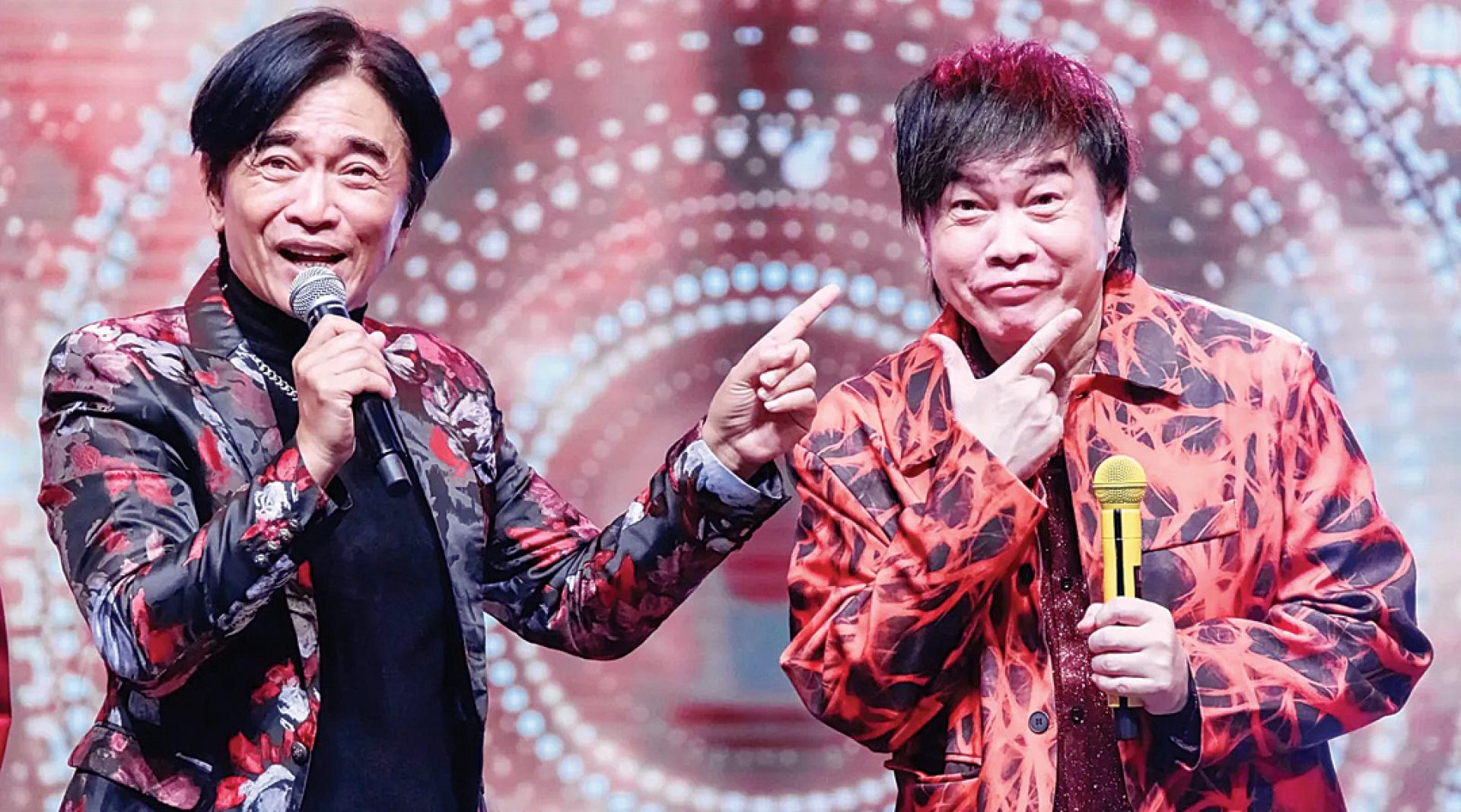 吴宗宪（左）、康康不舍曹西平猝逝。（资料图）