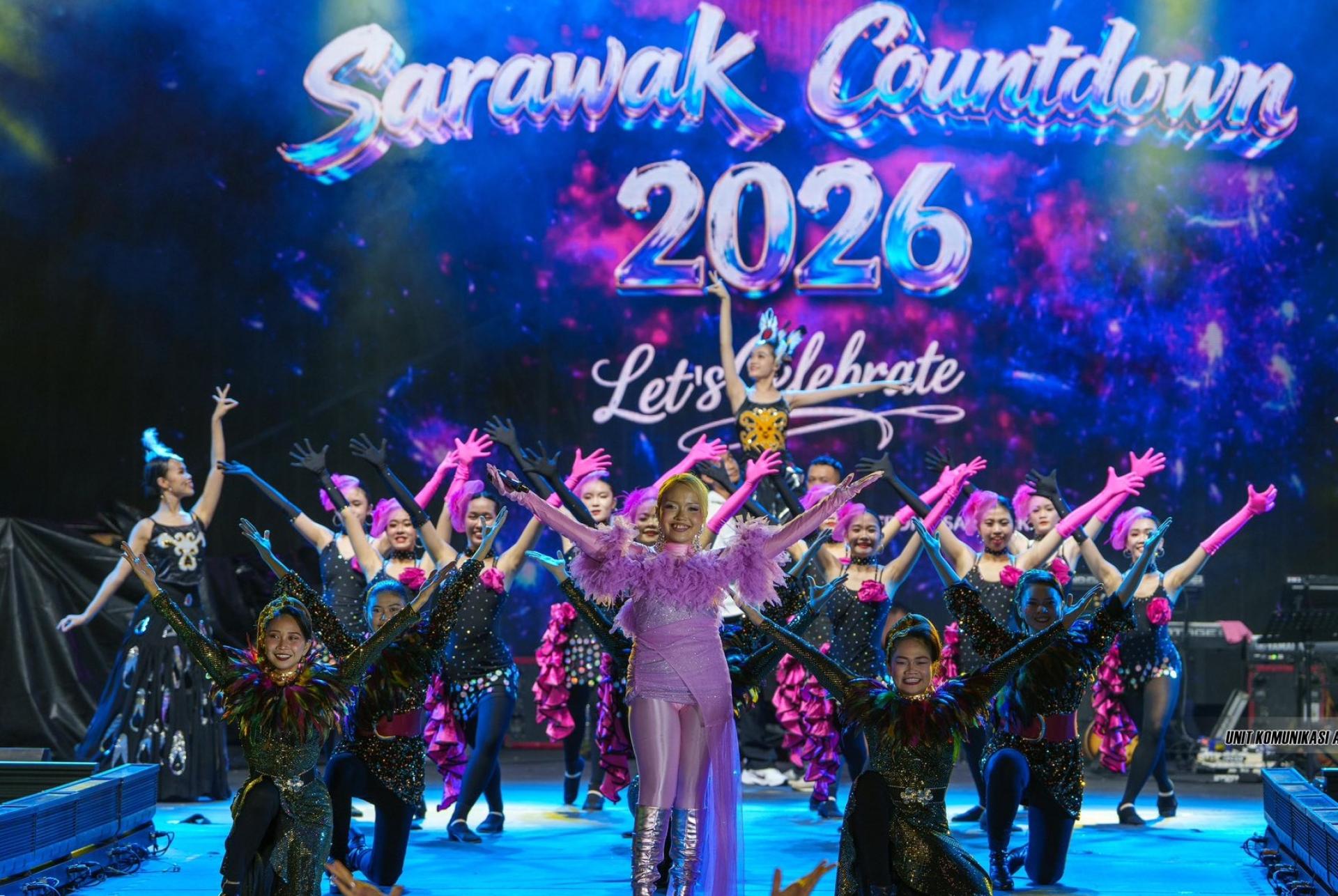 在河滨公园举行的2026新年倒数彩排进行中。