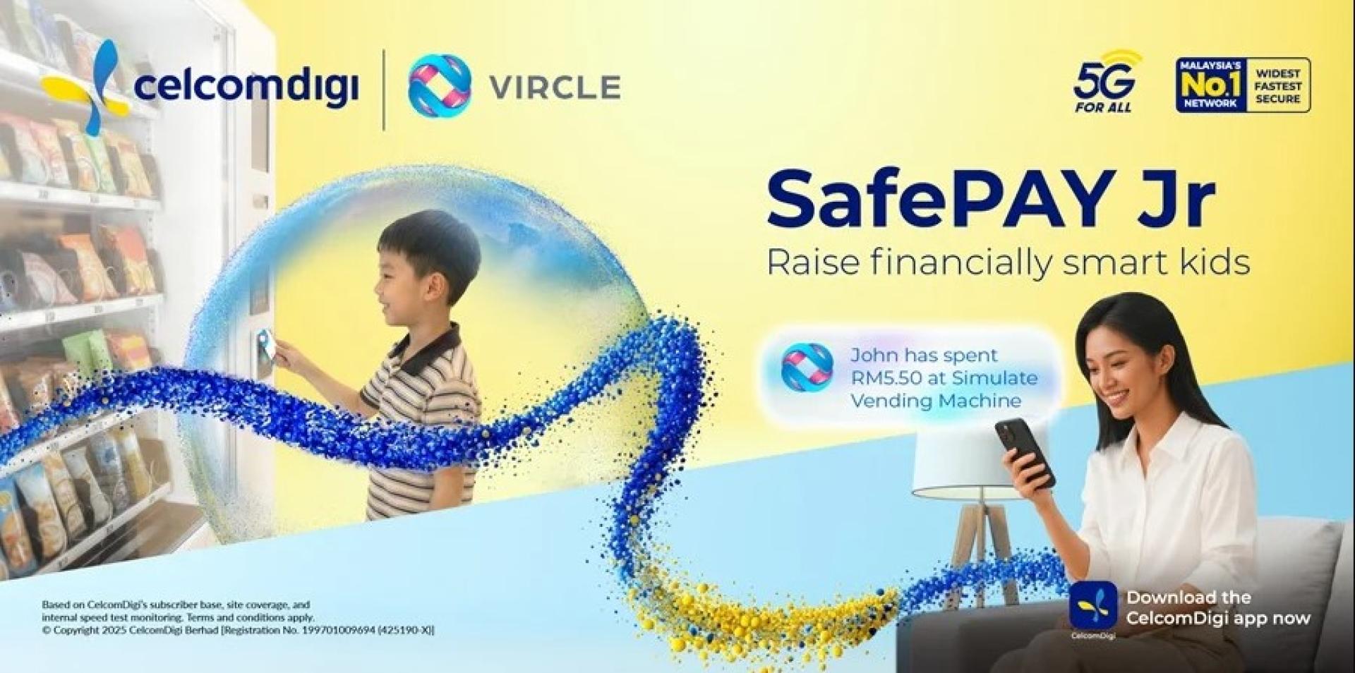 CelcomDigi推出SafePAY Jr——一项与Vircle Visa预付卡捆绑的儿童安全订阅服务。