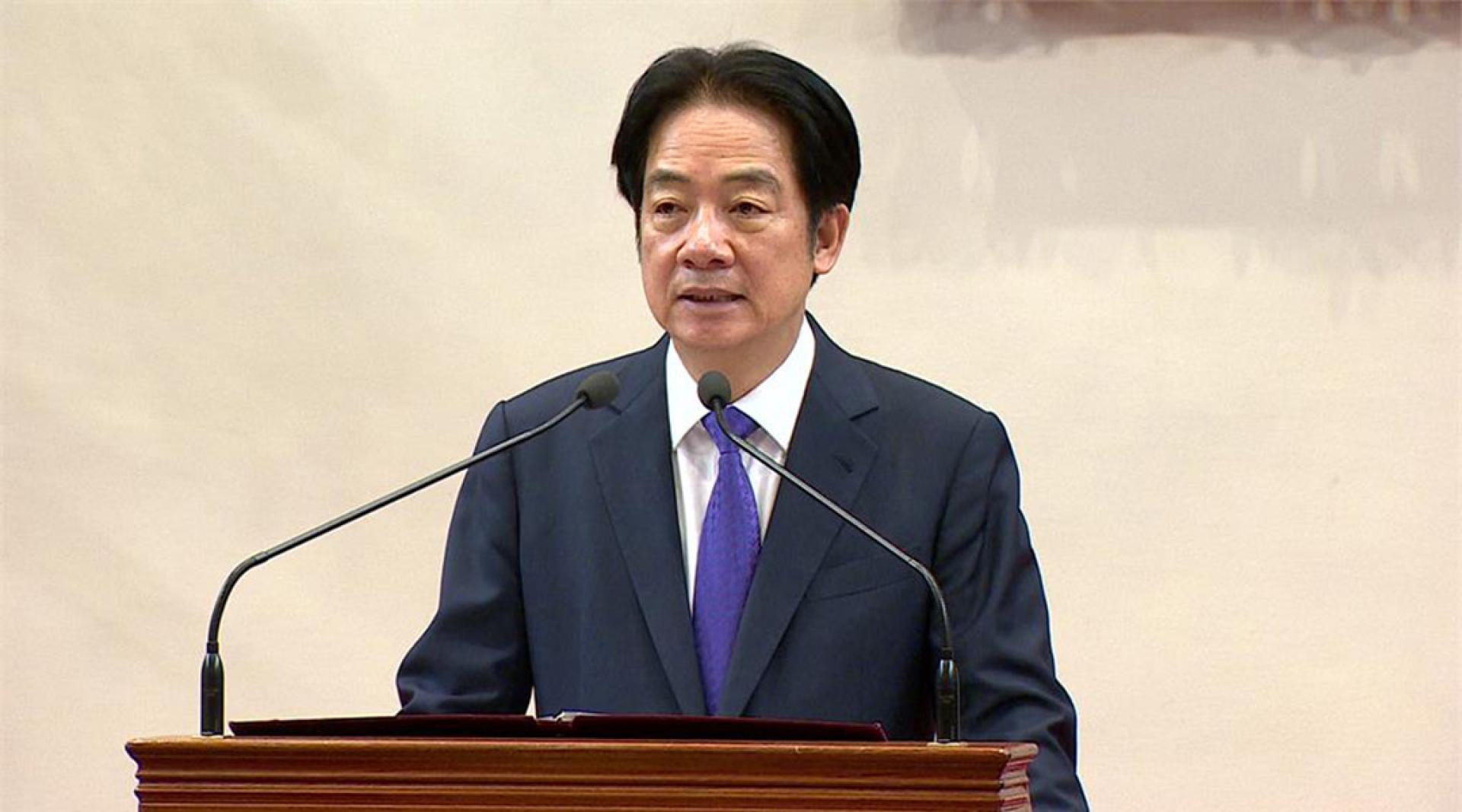 萧旭岑称，若赖清德（图）持续走台独路线，两岸冲突风险仍难以完全避免。