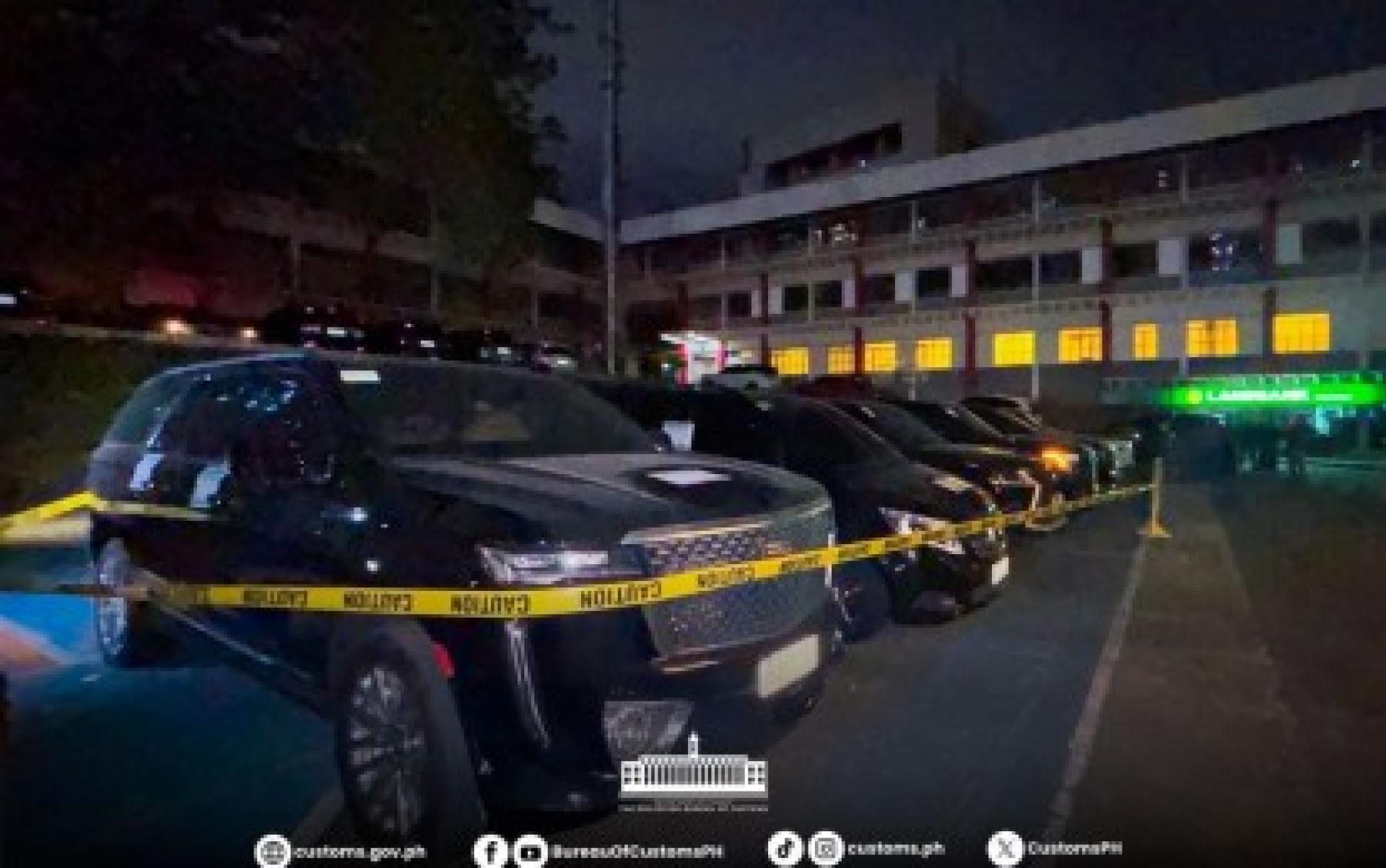 菲律宾海关局（BOC）周四在塔吉格市展开联合执法行动，查获八辆高价值豪华车，总估值约1.43亿菲律宾披索（约 1072.5万令吉）。