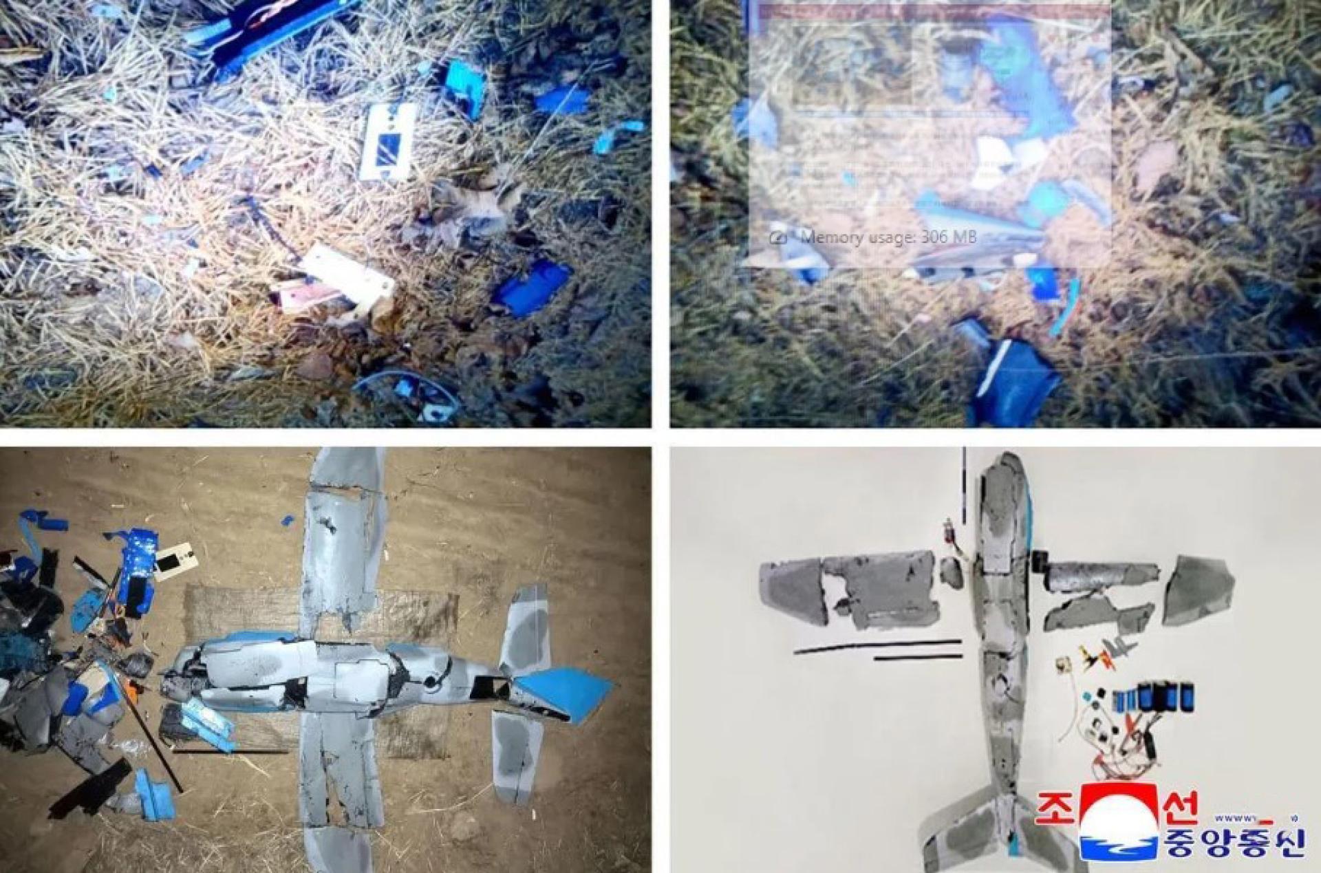 朝中社1月10发布的照片显示，朝鲜发现一架来自韩国的无人机侵犯领空后，使用专业电子设备击落无人机。