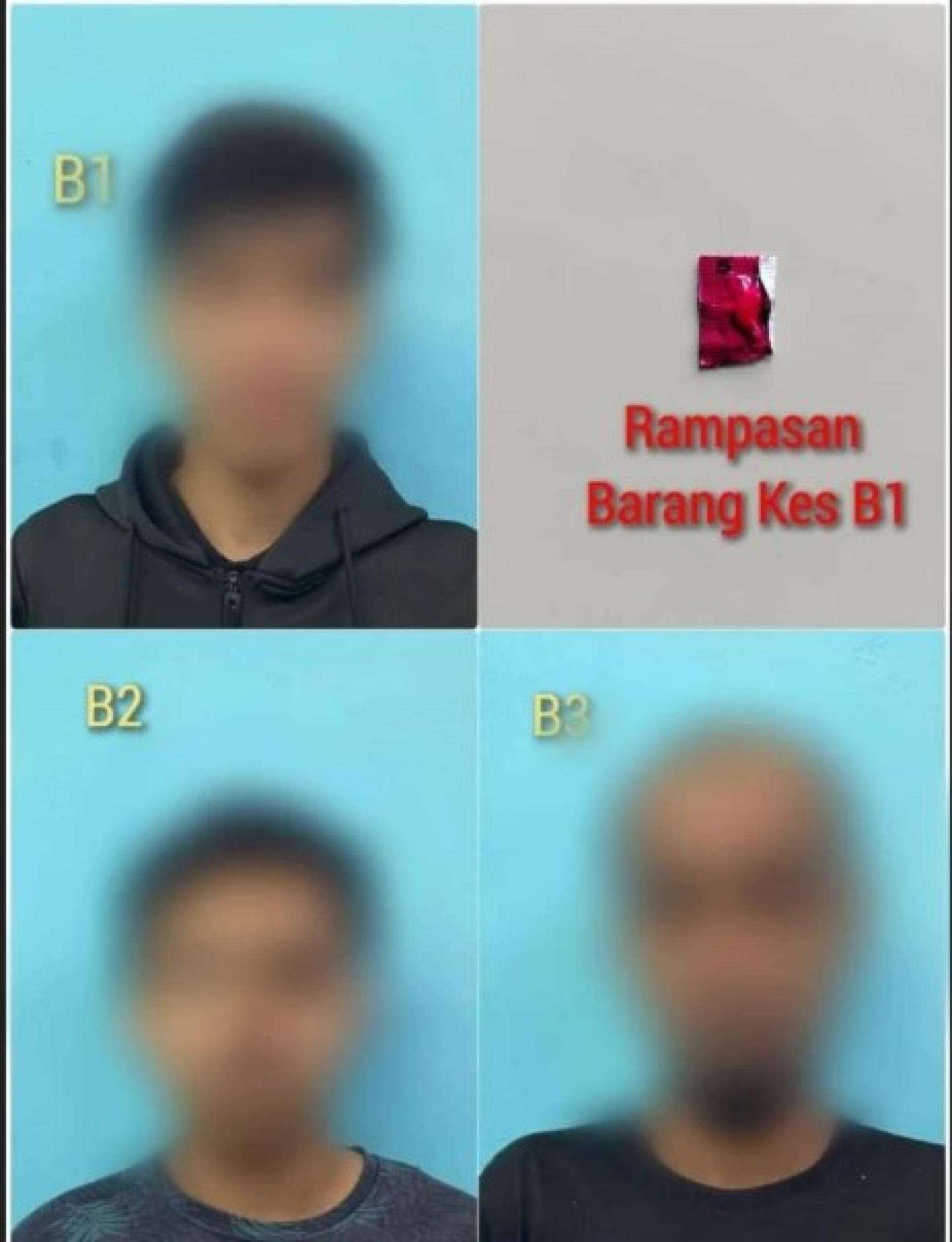 警方于昨日行动中逮捕的部分涉毒嫌犯。