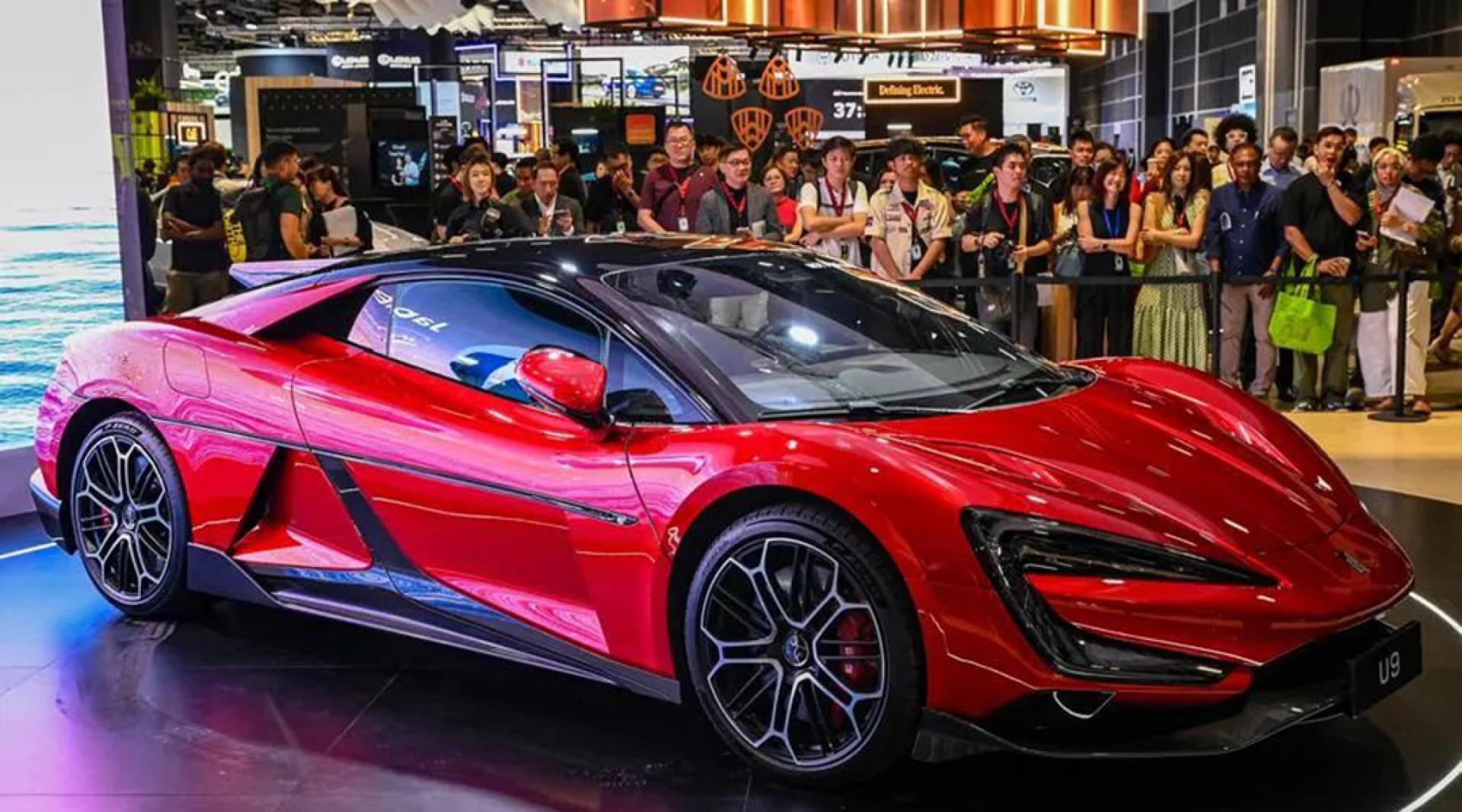 比亚迪在欧洲销售的仰望U9电动汽车。