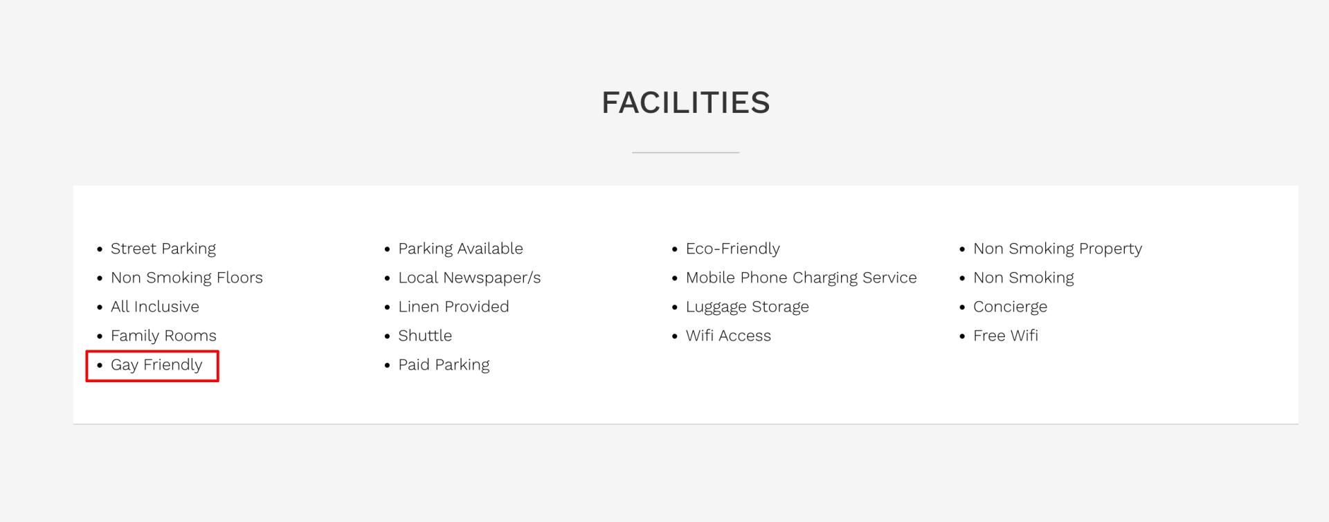 华裔伊斯兰传教士黄伟雄揭露，马六甲一家酒店在网站的设施列表出现“同性恋友好”（gay-friendly）字眼。