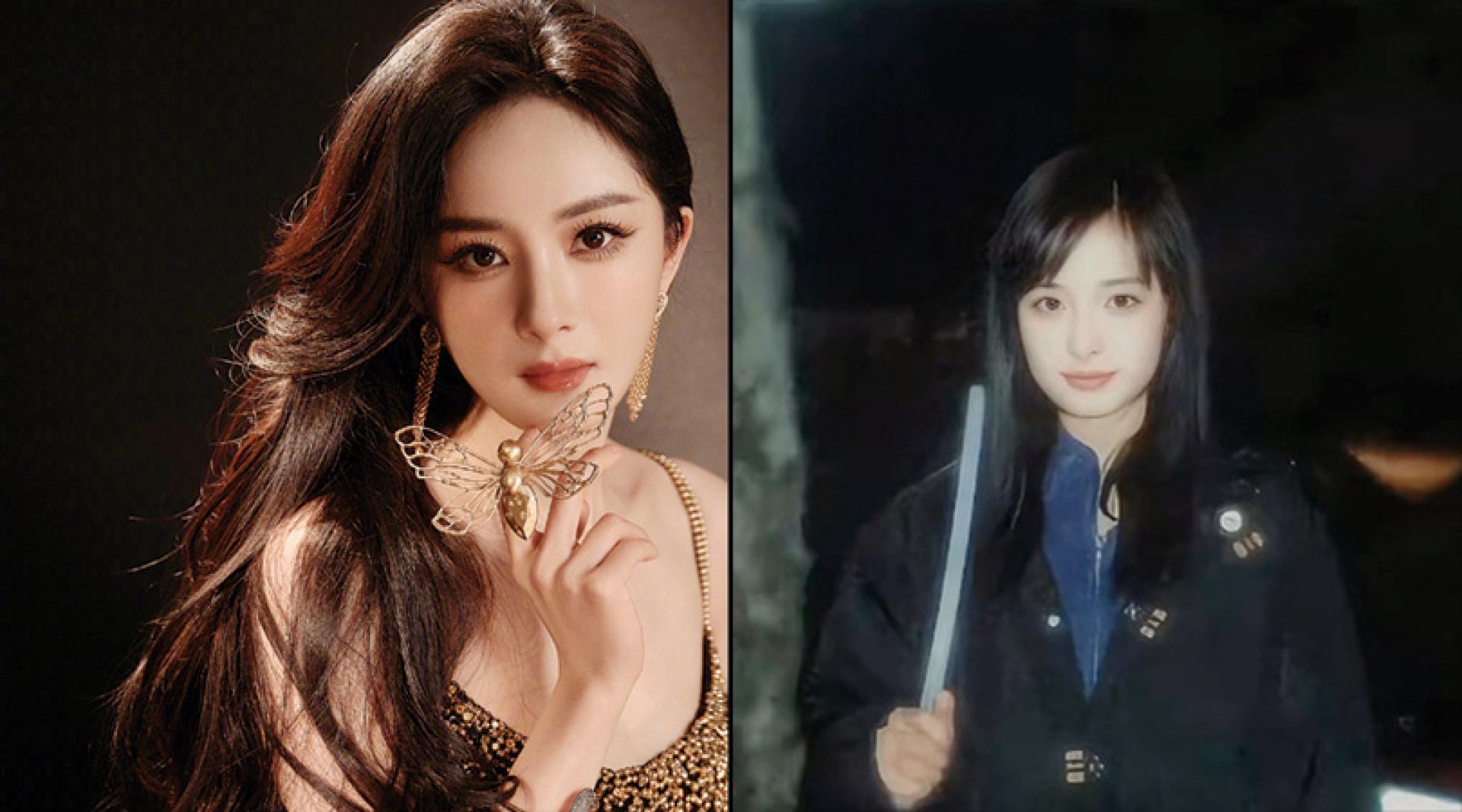 （左）杨幂凭《生万物》人气登顶。（右）杨幂从小美到大。