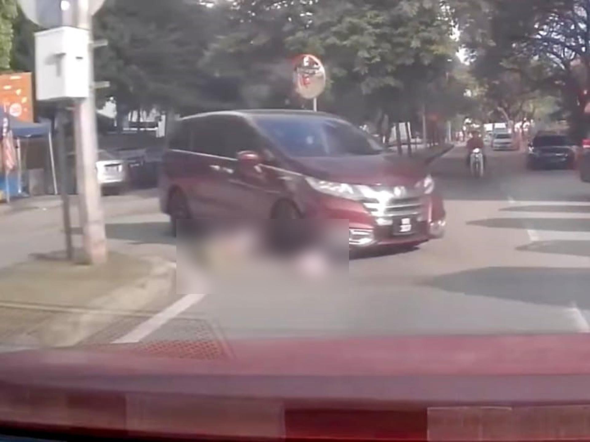 死者遭到休旅车撞到。（网络视频）