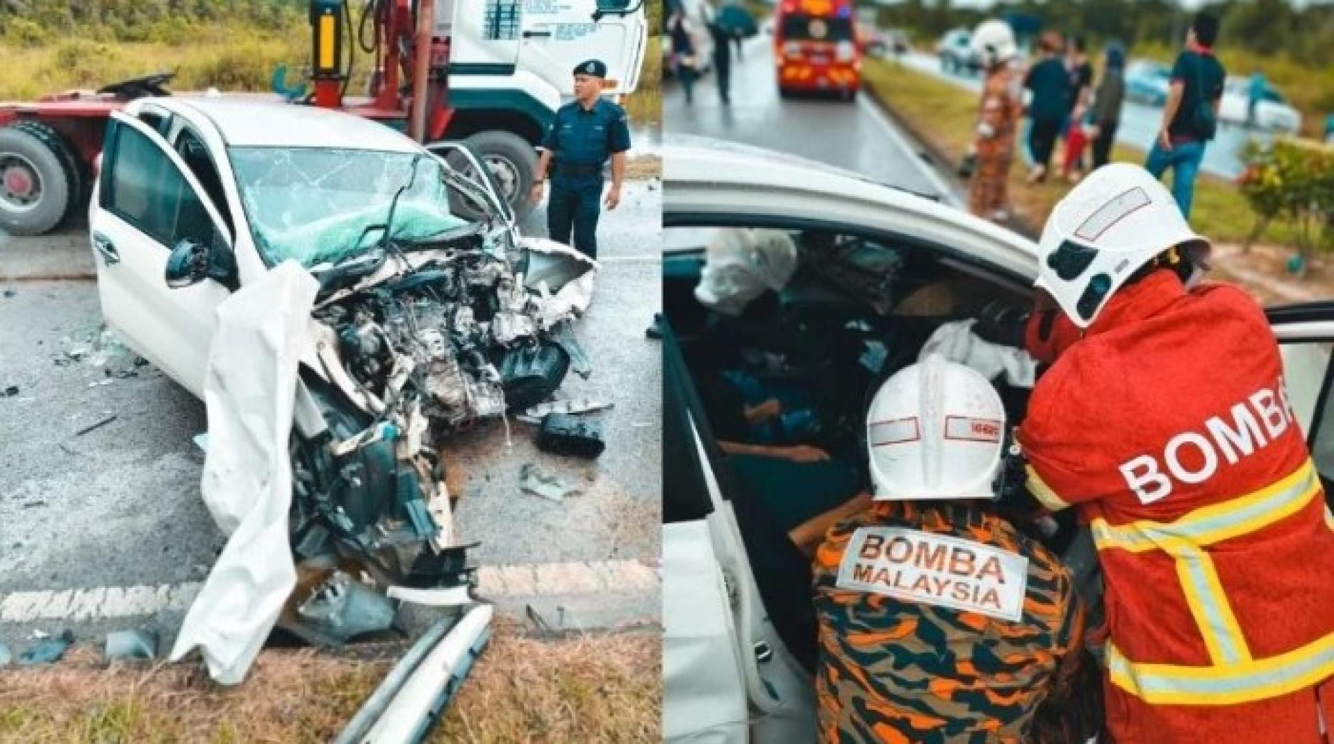 诗巫发生四车相撞事故，造成一人死亡。