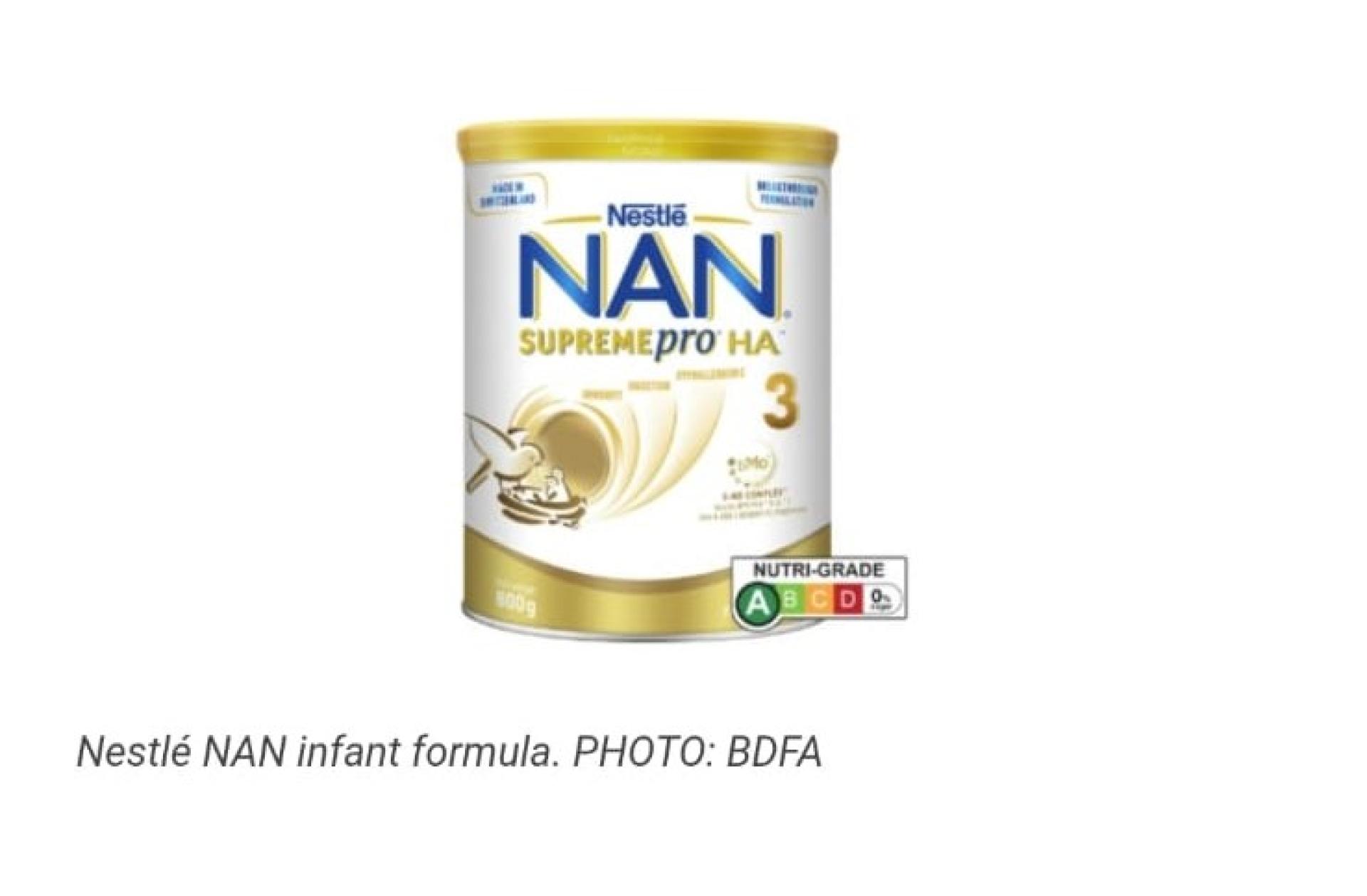 被召回的NAN婴幼儿配方奶粉