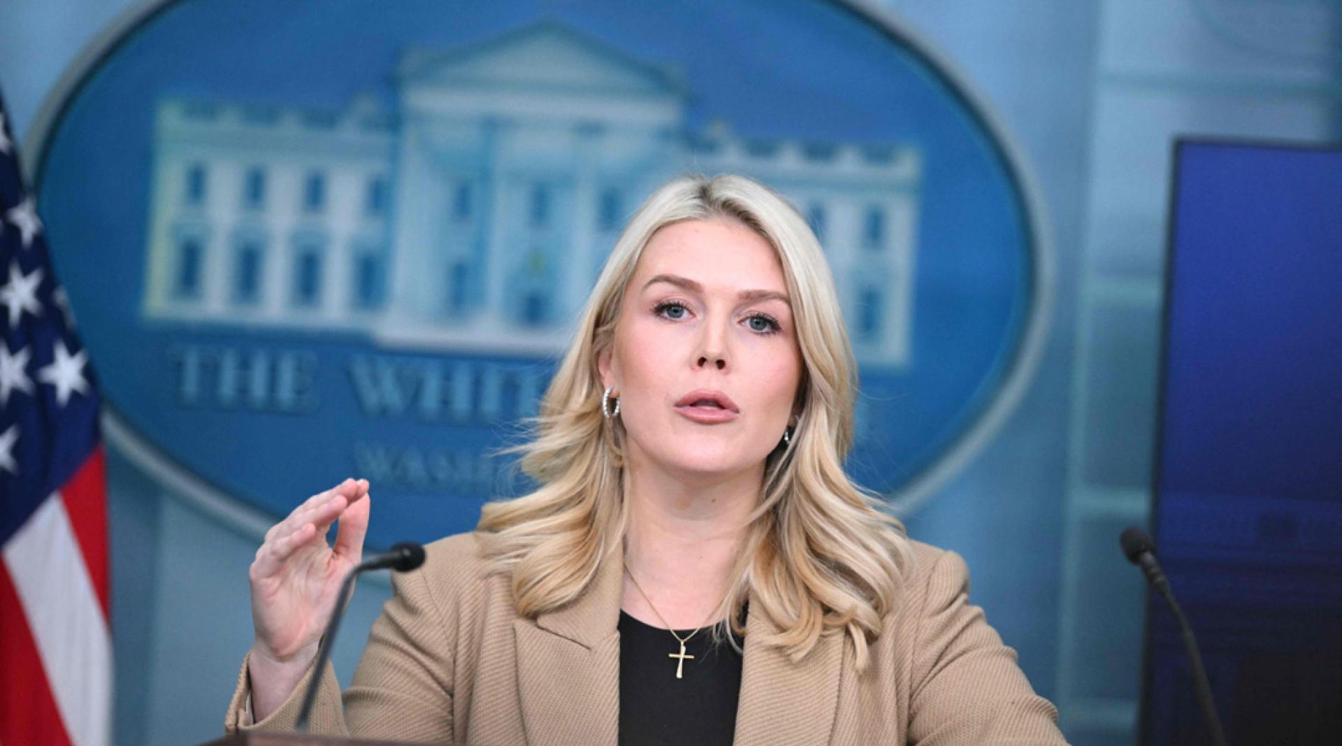 白宫新闻秘书莱维特。