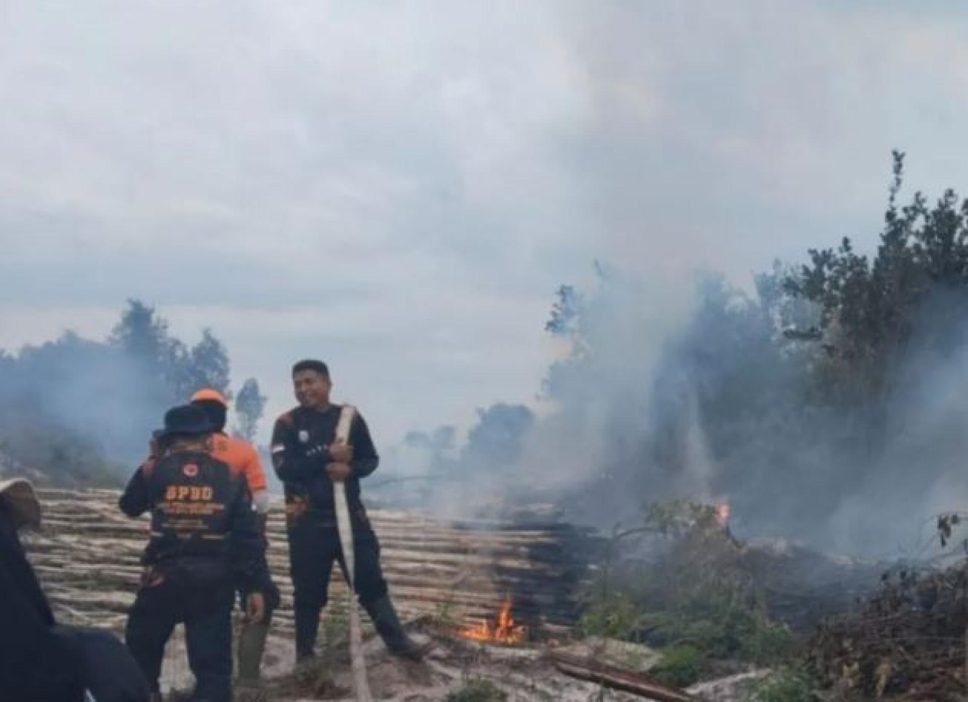 联合救援队伍于本月15日（星期四）成功扑灭中加里曼丹东科塔瓦林金区的矿区火灾，确保火势不再蔓延。