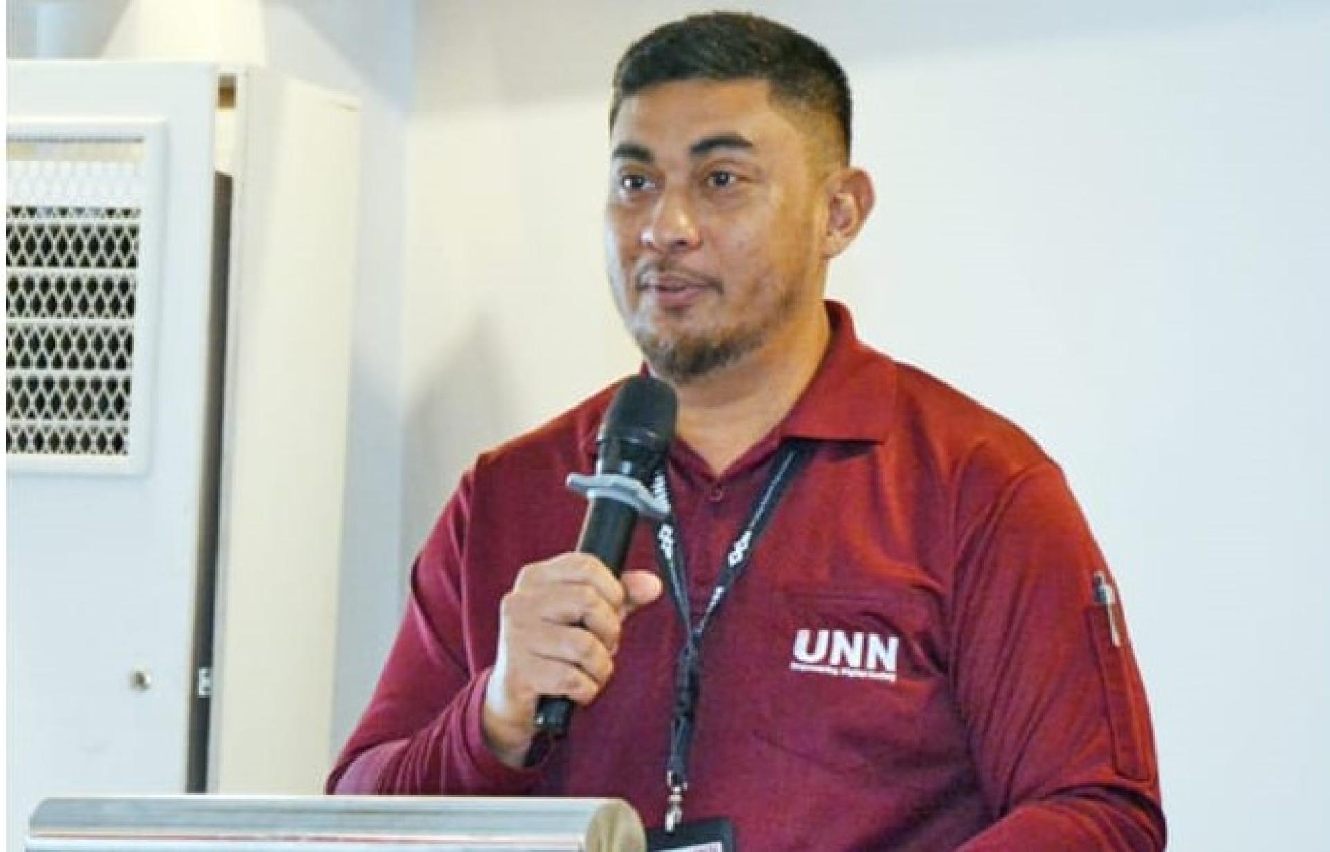 UNN运营经理穆罕默德尼扎在会上致词