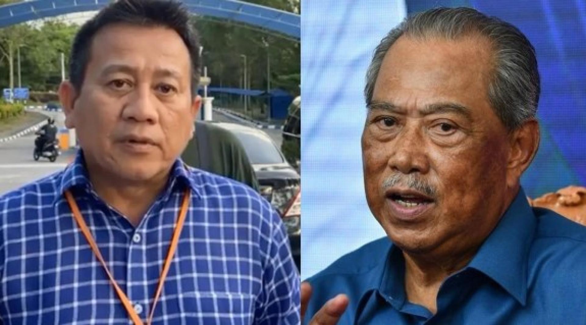 土著团结党宣传主任敦费沙依斯迈阿兹（左图）质疑慕尤丁（右图）未获邀请出席国盟最高理事会会议。