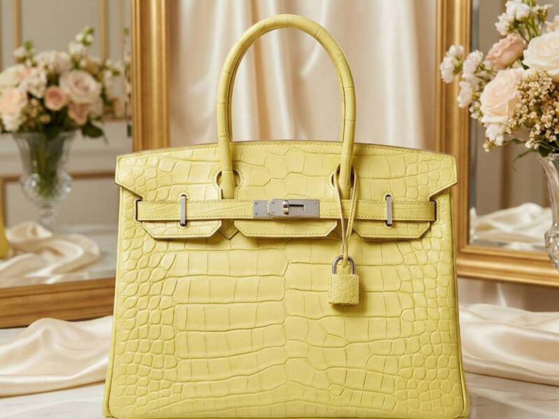 士林分署拍卖太子集团案二手爱马仕铂金包。（图：联合报）