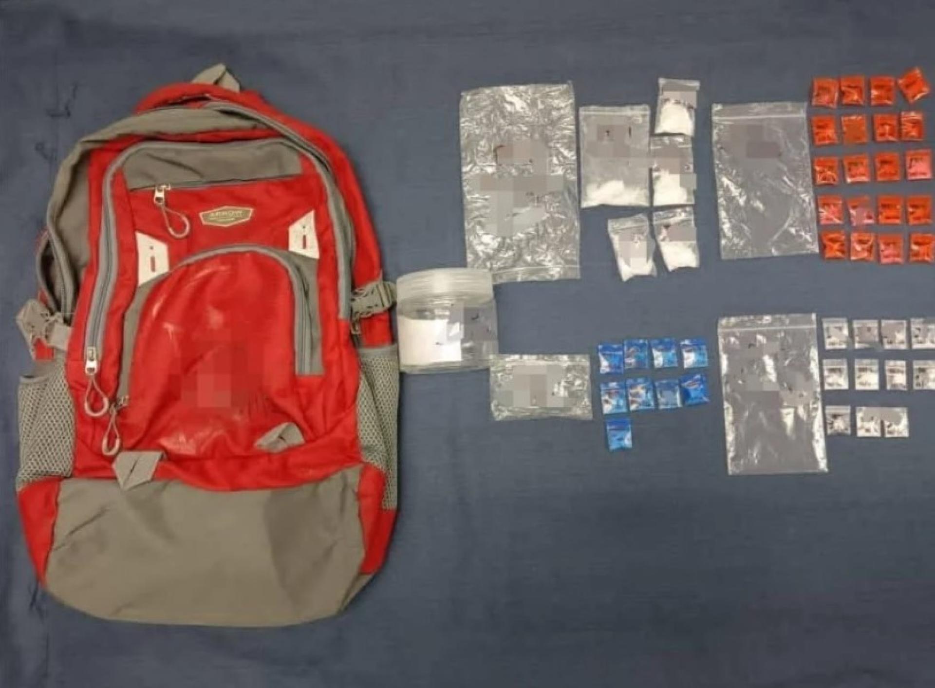 内含疑似甲基安非他命的塑料袋，市值约6,380令吉。