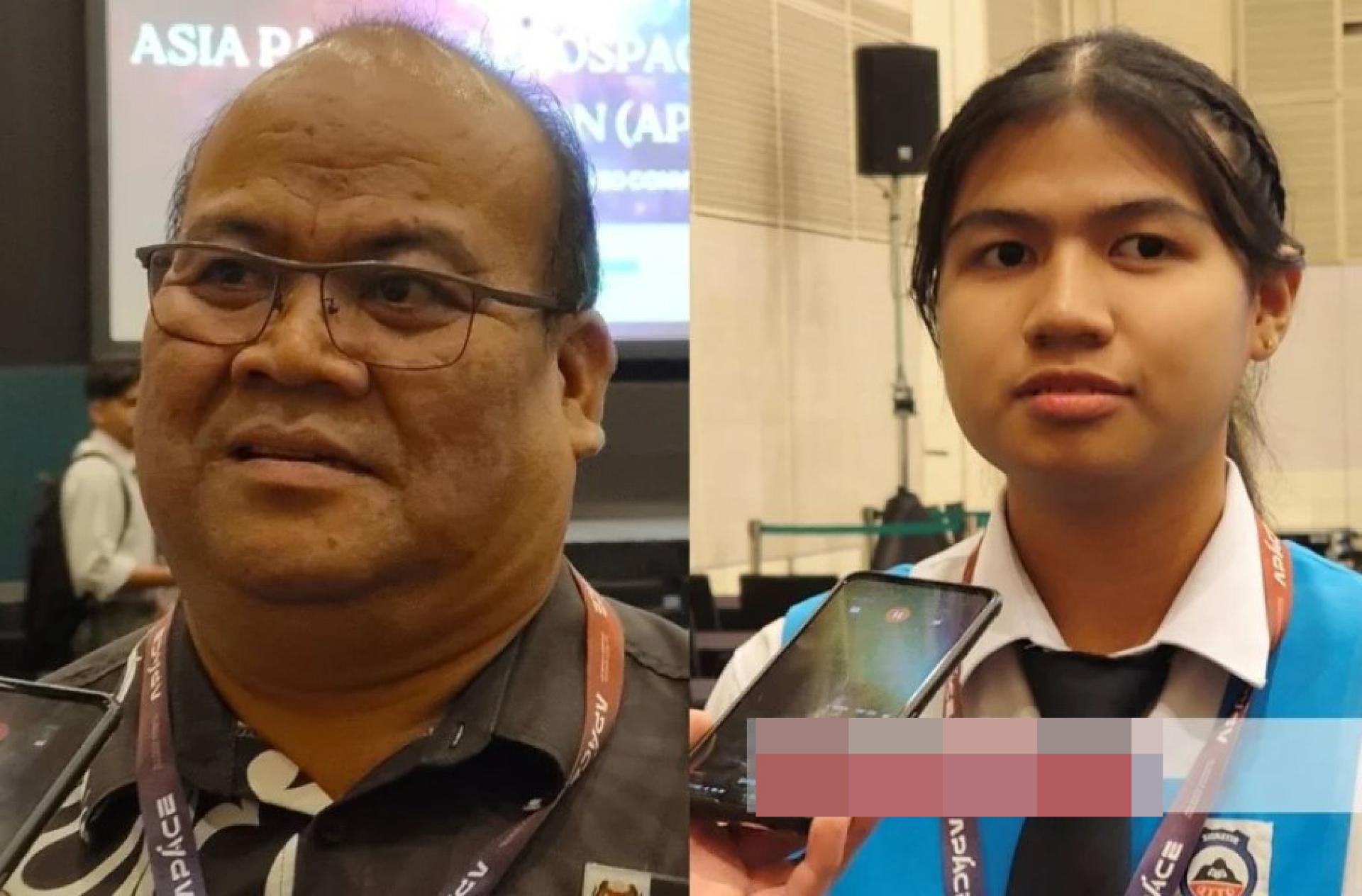 教师Michael Jeali（左）与学生克莱儿。