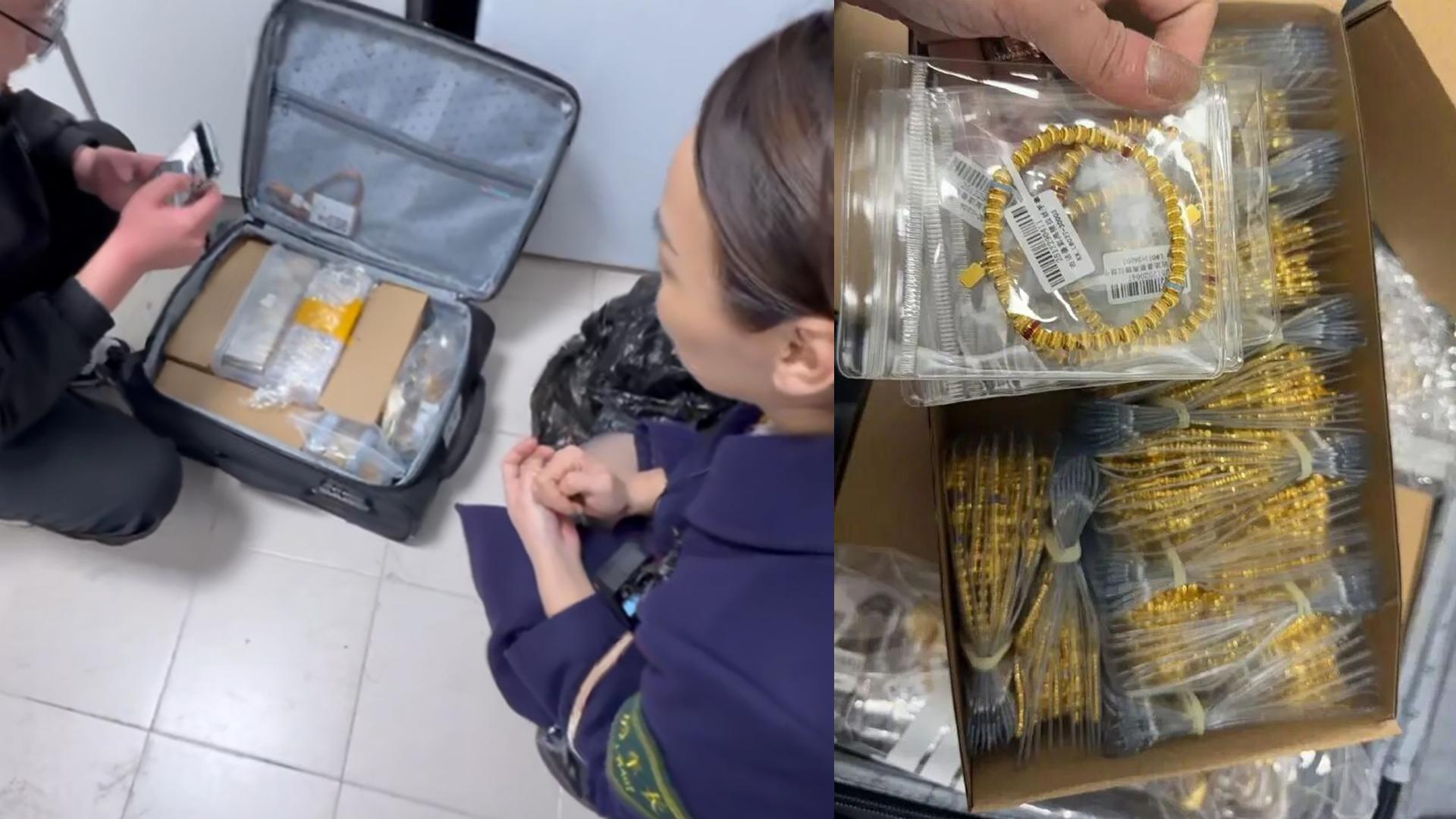 珠宝公司的工作人员竟然疏忽地把一箱黄金饰品，遗留在中国高铁列车上。