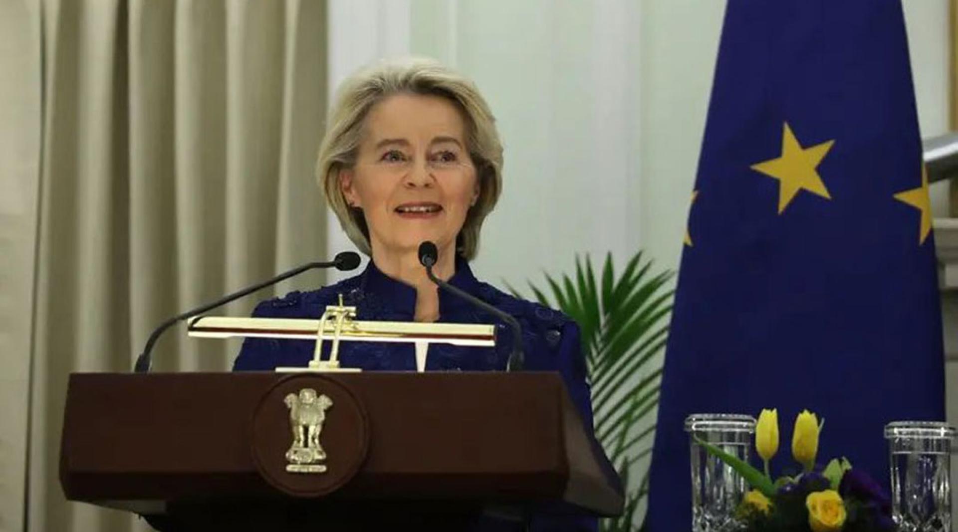 欧盟执行委员会主席冯德莱恩表示，她乐见这项“早该做出的”决定。