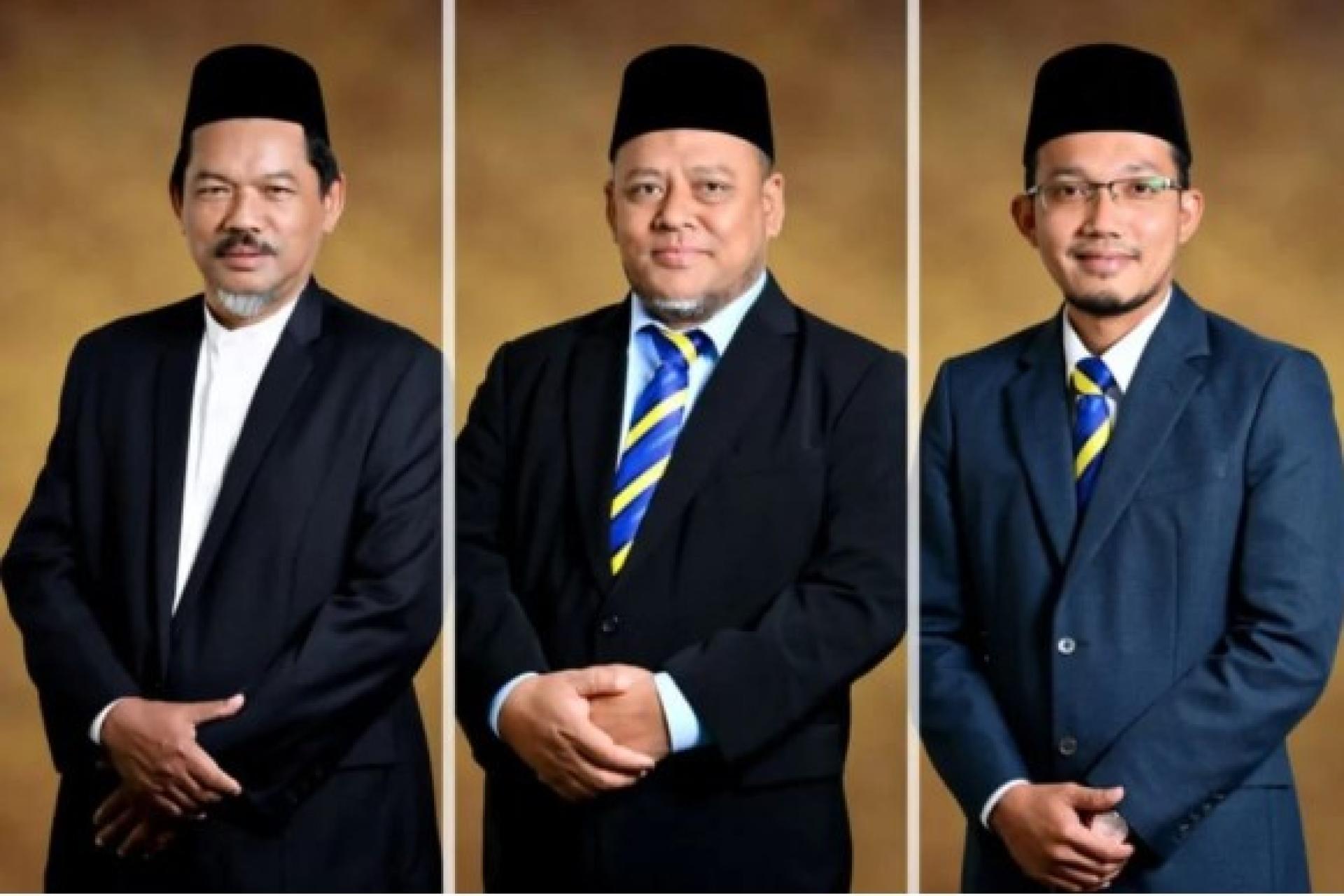 伊党长老协商理事会会议接纳3人所提出的上诉。左起：沙亚瑟曼、法克鲁安瓦、莫哈末利祖安。