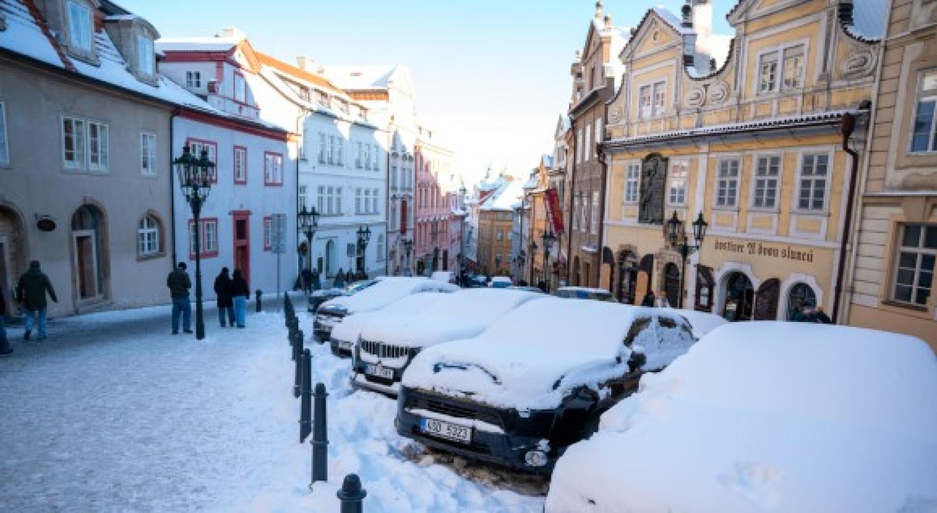 布拉格的食品价格指数在中东欧内最高。图为布拉格1月的雪后街景。