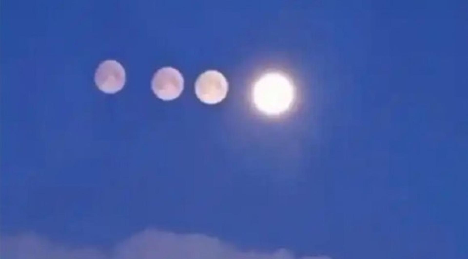 俄罗斯圣彼得堡1日晚上的天空突然出现“假月”奇观，引发全球网友的热议。