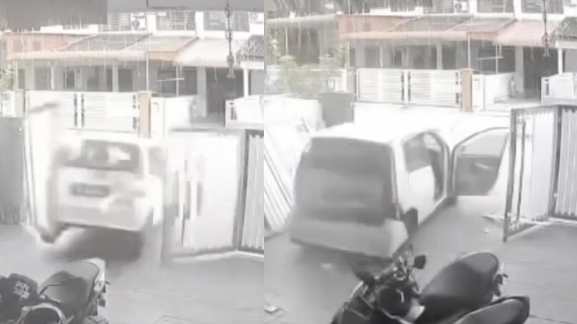 司机相信是误踩油门，轿车飞快地撞入对面邻居家。