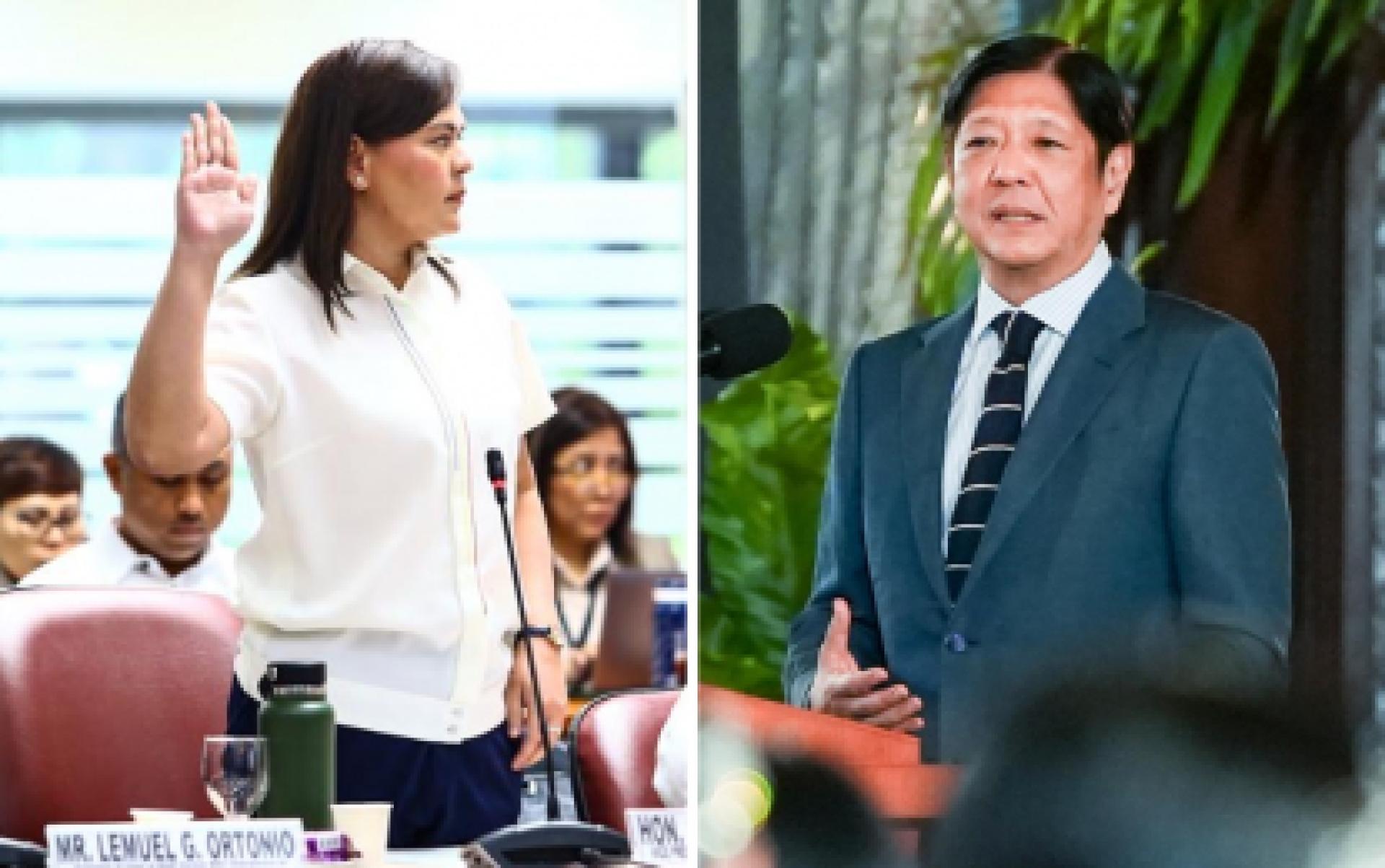 马科斯总统和杜特蒂副总统。（资料照片）