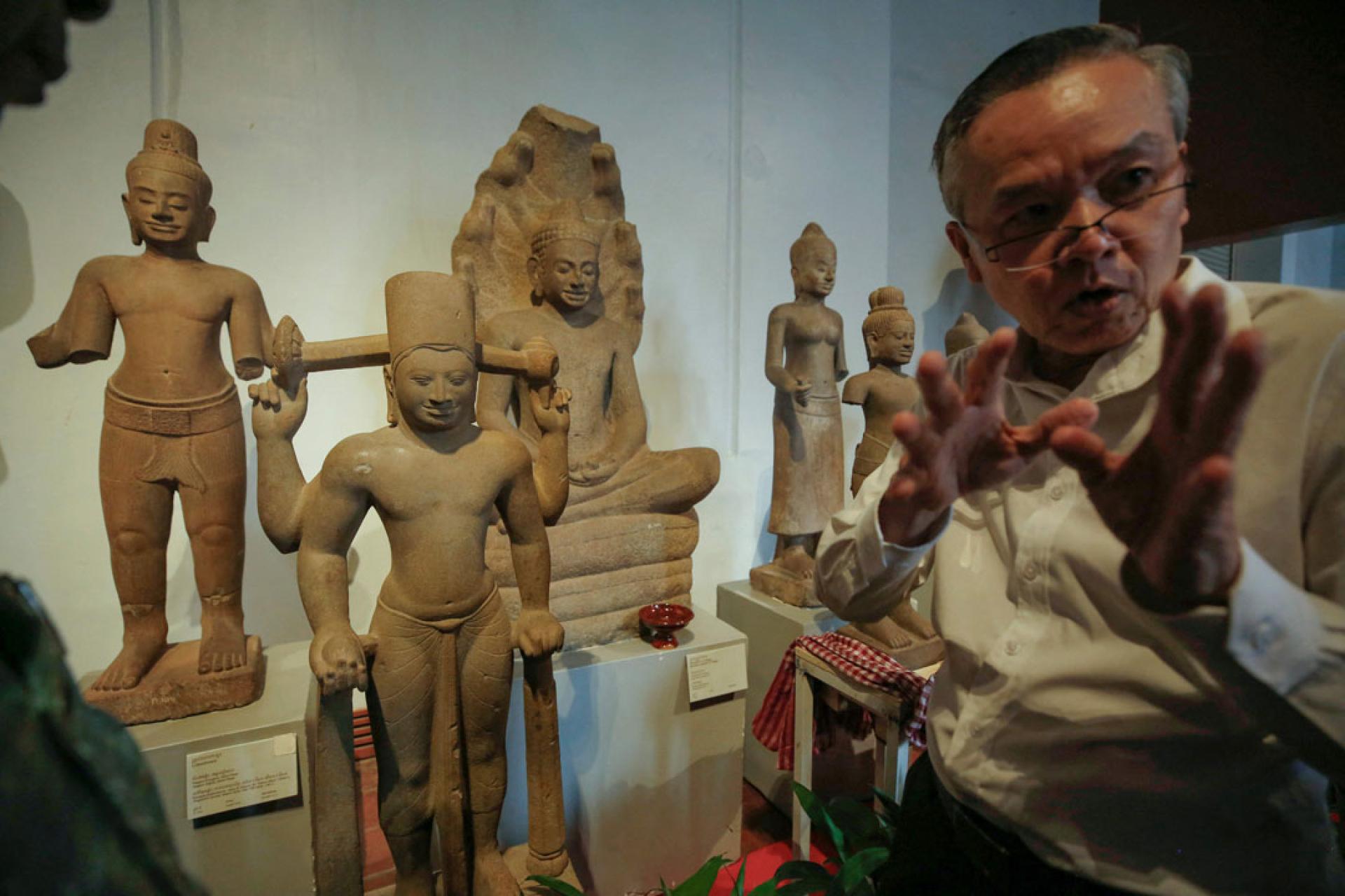 此次归还的文物年代横跨前吴哥时期至吴哥帝国鼎盛阶段。