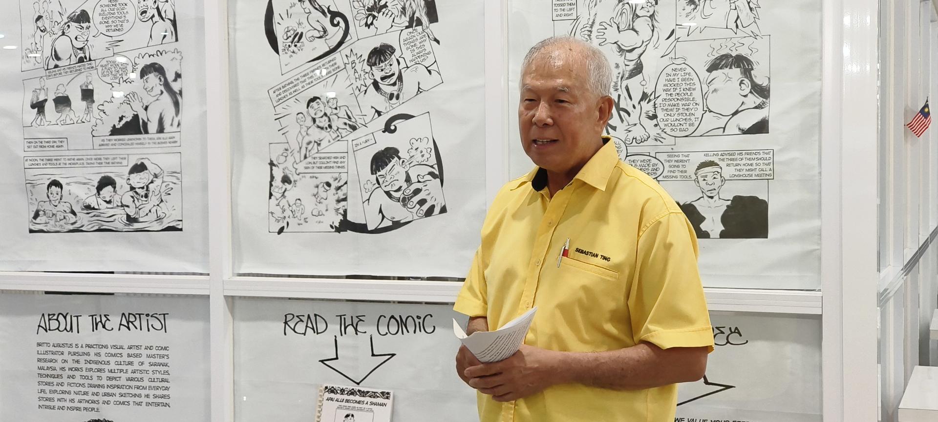 砂旅游部副部长兼卑尔骚区立法议员拿督陈超耀致辞时摄。