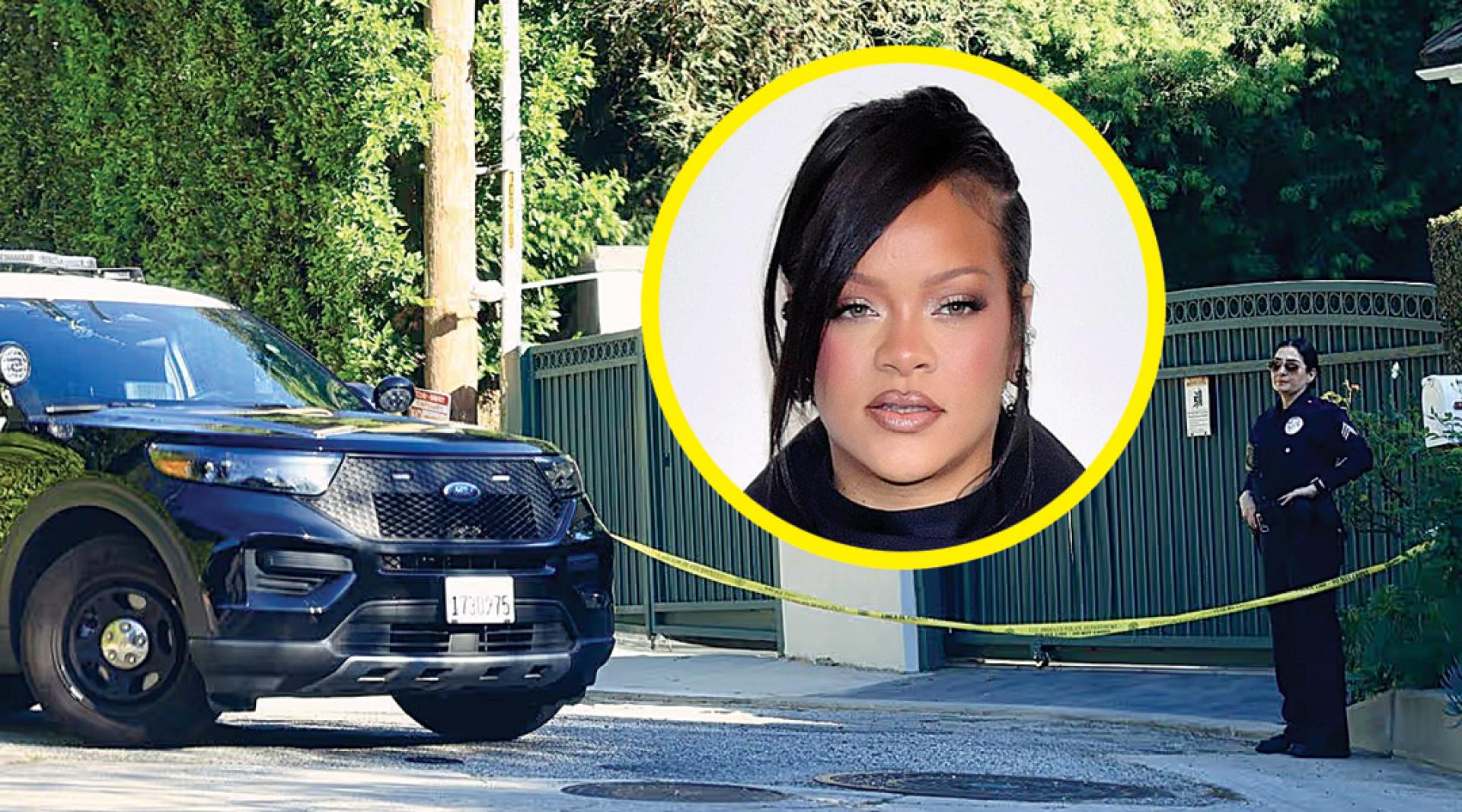 蕾哈娜的豪宅被枪手开枪射击。